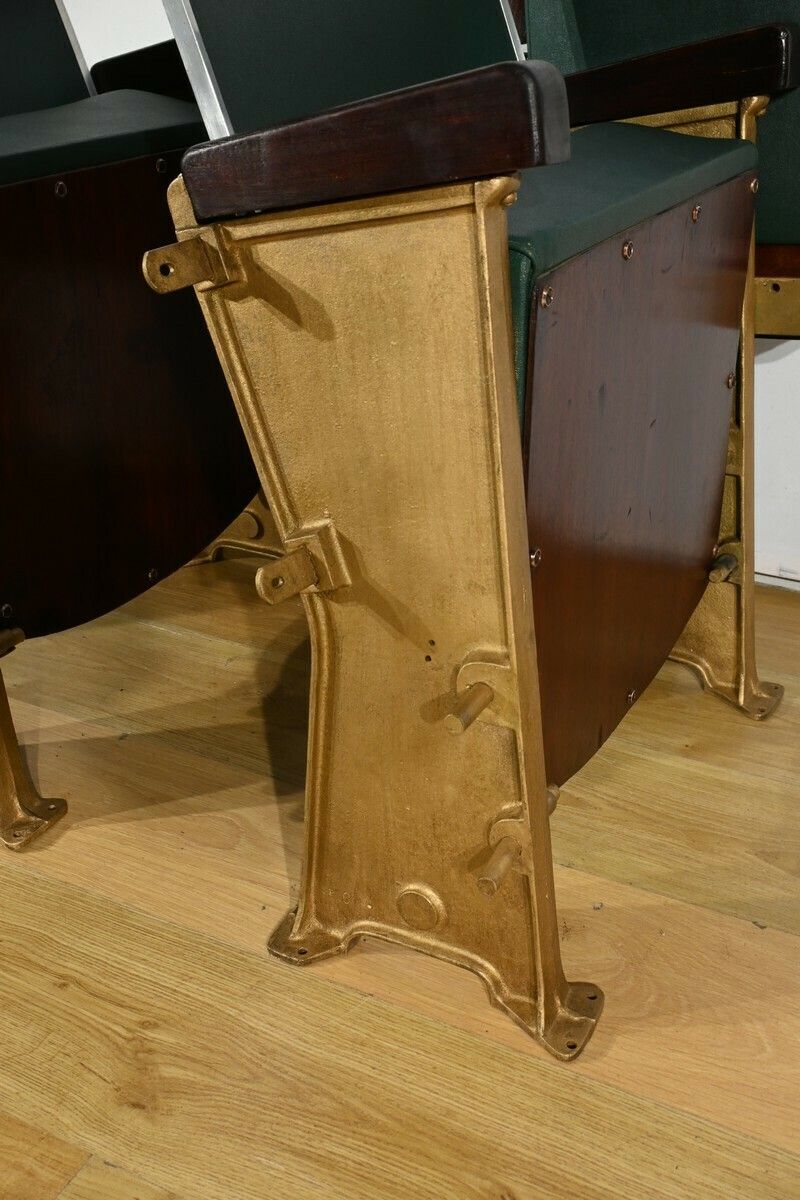 photo buy Cinema Seats In Faux Leather And Mahogany – 1950