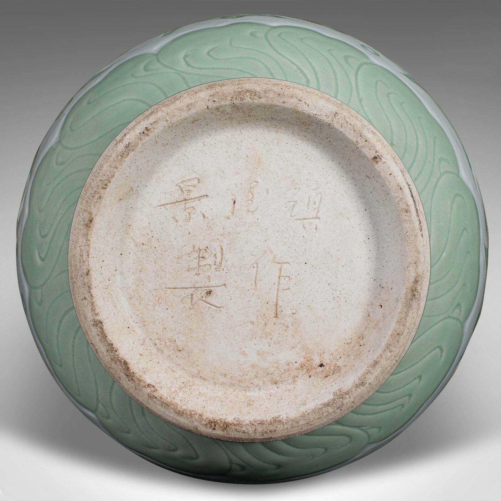 photo furniture Large Antique Baluster Flower Vase, Chinese, Celadon Ceramic, Bouquet, Victorian