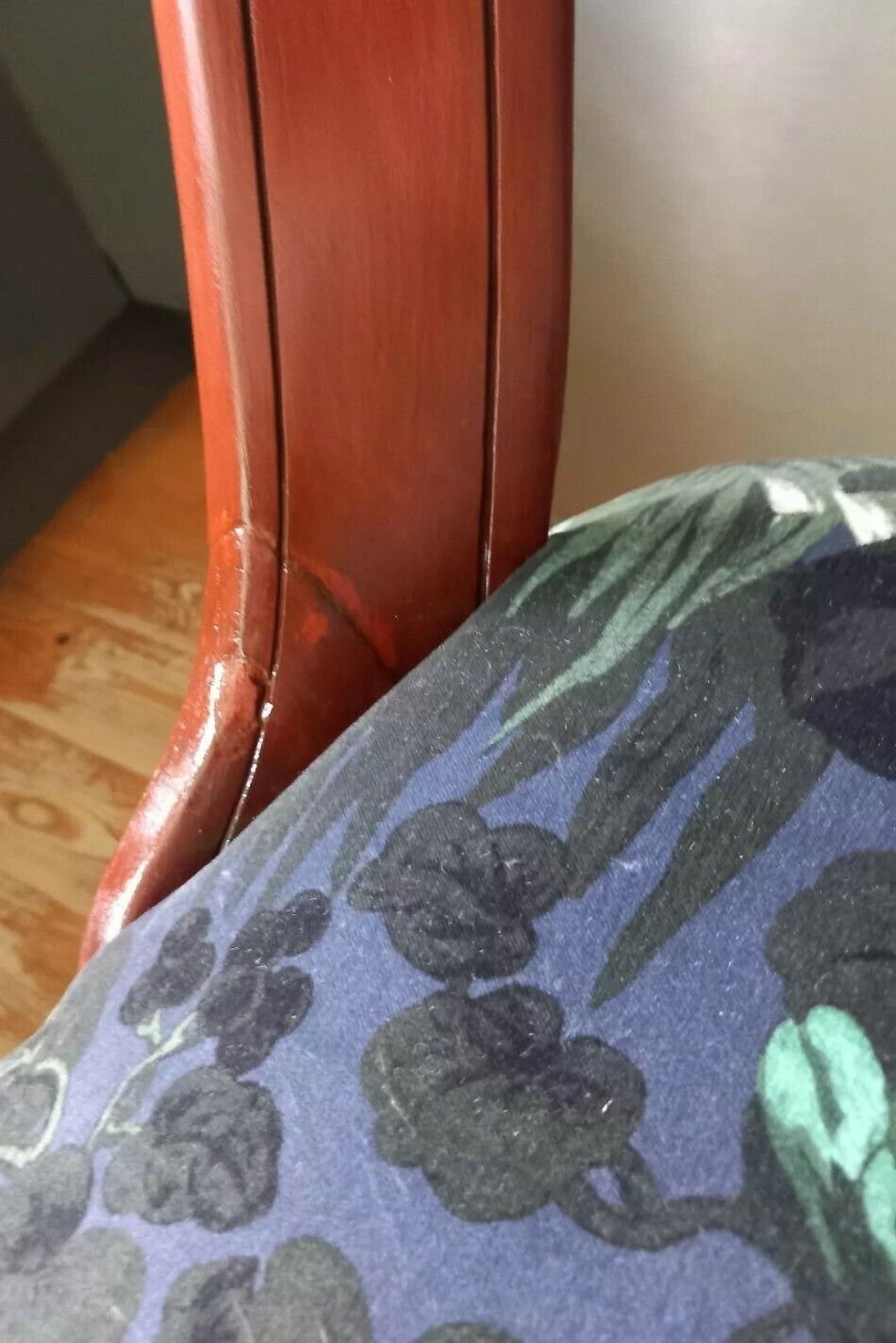 250.0 Victorian Mahoganay Solid Wood Chair With Blue House Of Hackney Velvet Limerence Fabric photo