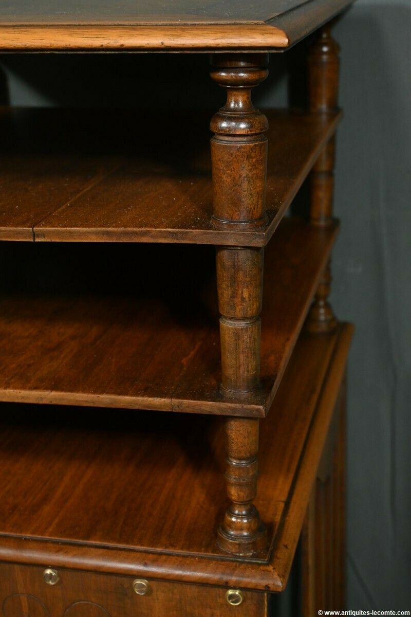 photo furniture Revolving Walnut Bookcase, Stamped G.Lancelin – 1900