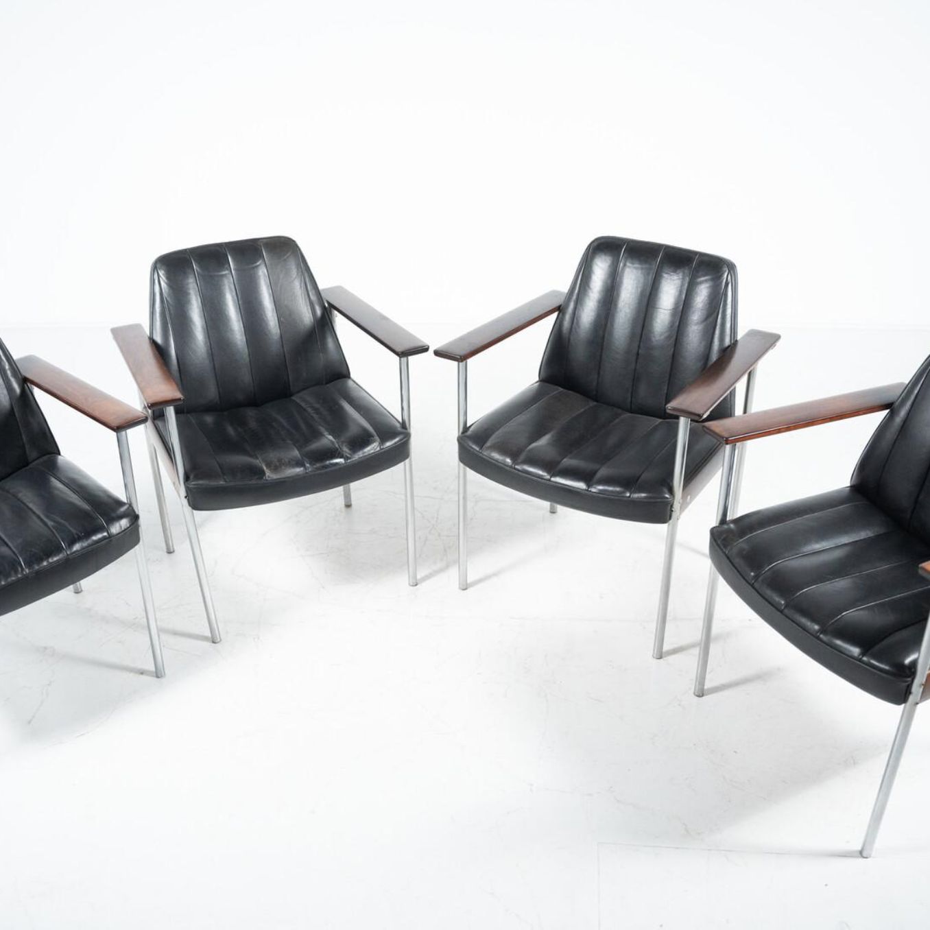 Mid Century Modern Pair Of Armchairs Model 1001 By Sven Ivar Dysthe For Dokka Mobler – 2 Pairs Available photo furniture
