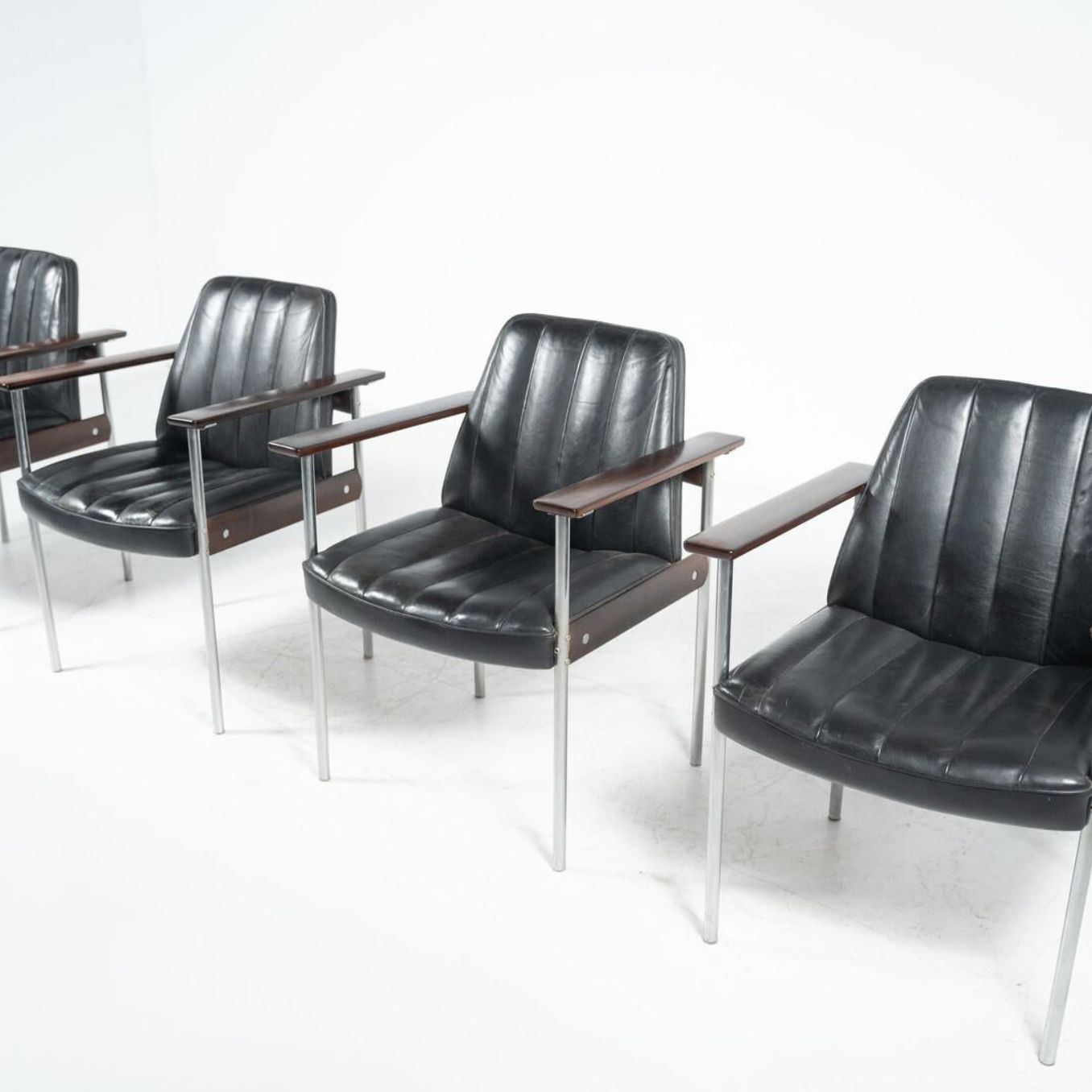 Mid Century Modern Pair Of Armchairs Model 1001 By Sven Ivar Dysthe For Dokka Mobler – 2 Pairs Available photo for sale