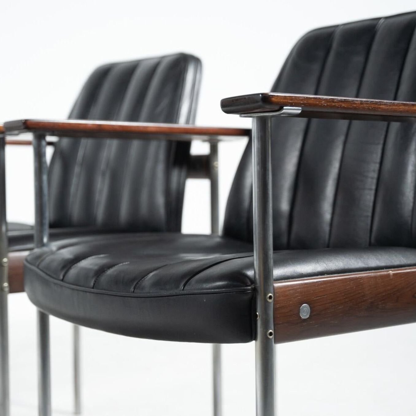 Mid Century Modern Pair Of Armchairs Model 1001 By Sven Ivar Dysthe For Dokka Mobler – 2 Pairs Available photo 4580.0