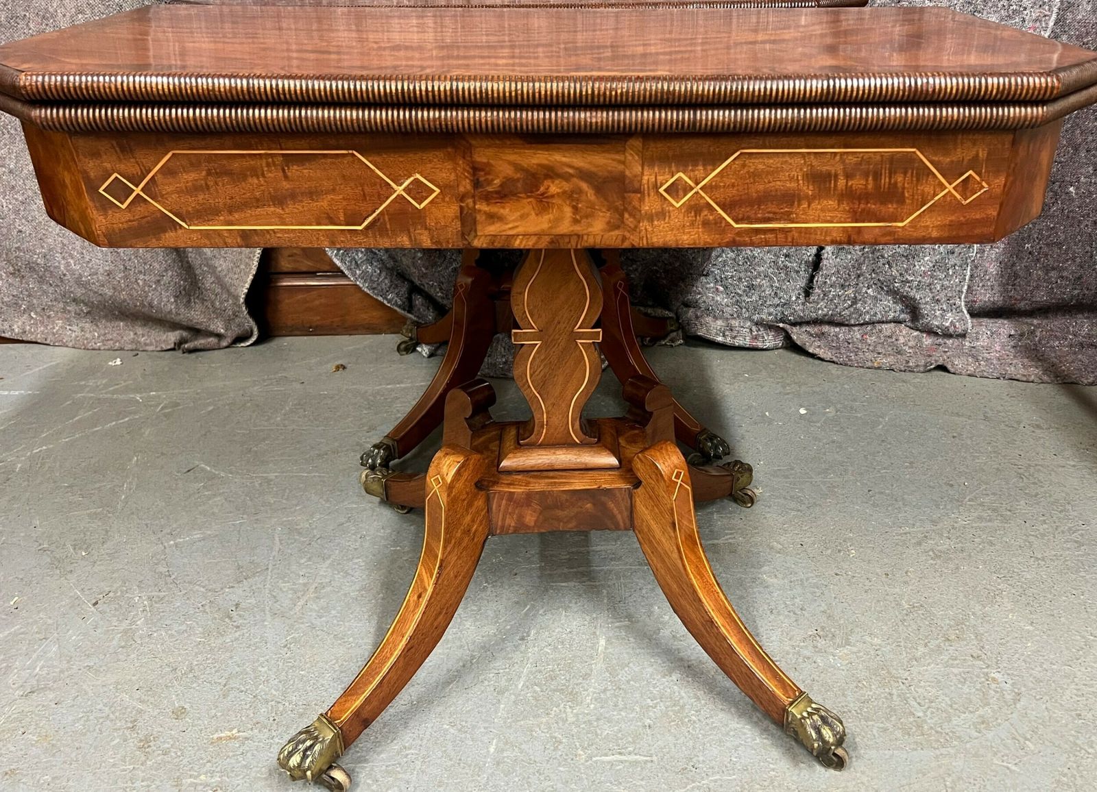 Pair Of Regency Mahogany & Inlaid Card Tables photo Furniture