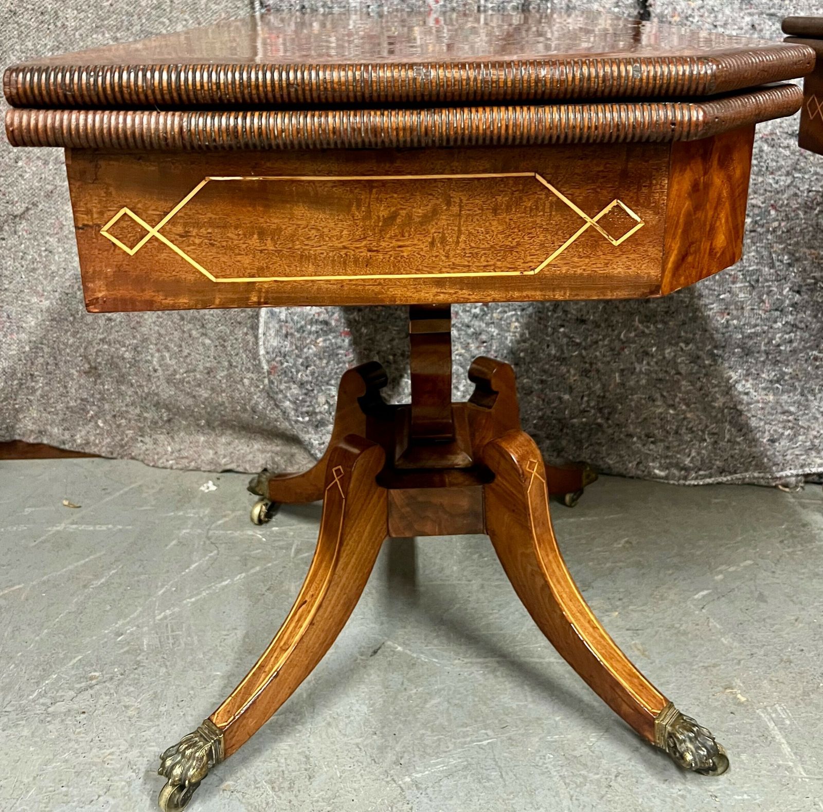 photo buy Pair Of Regency Mahogany & Inlaid Card Tables