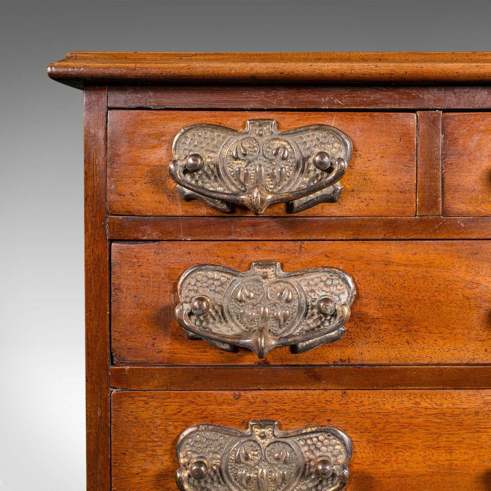 photo furniture Antique Desktop Specimen Case, English, Miniature Chest Of Drawers, Victorian
