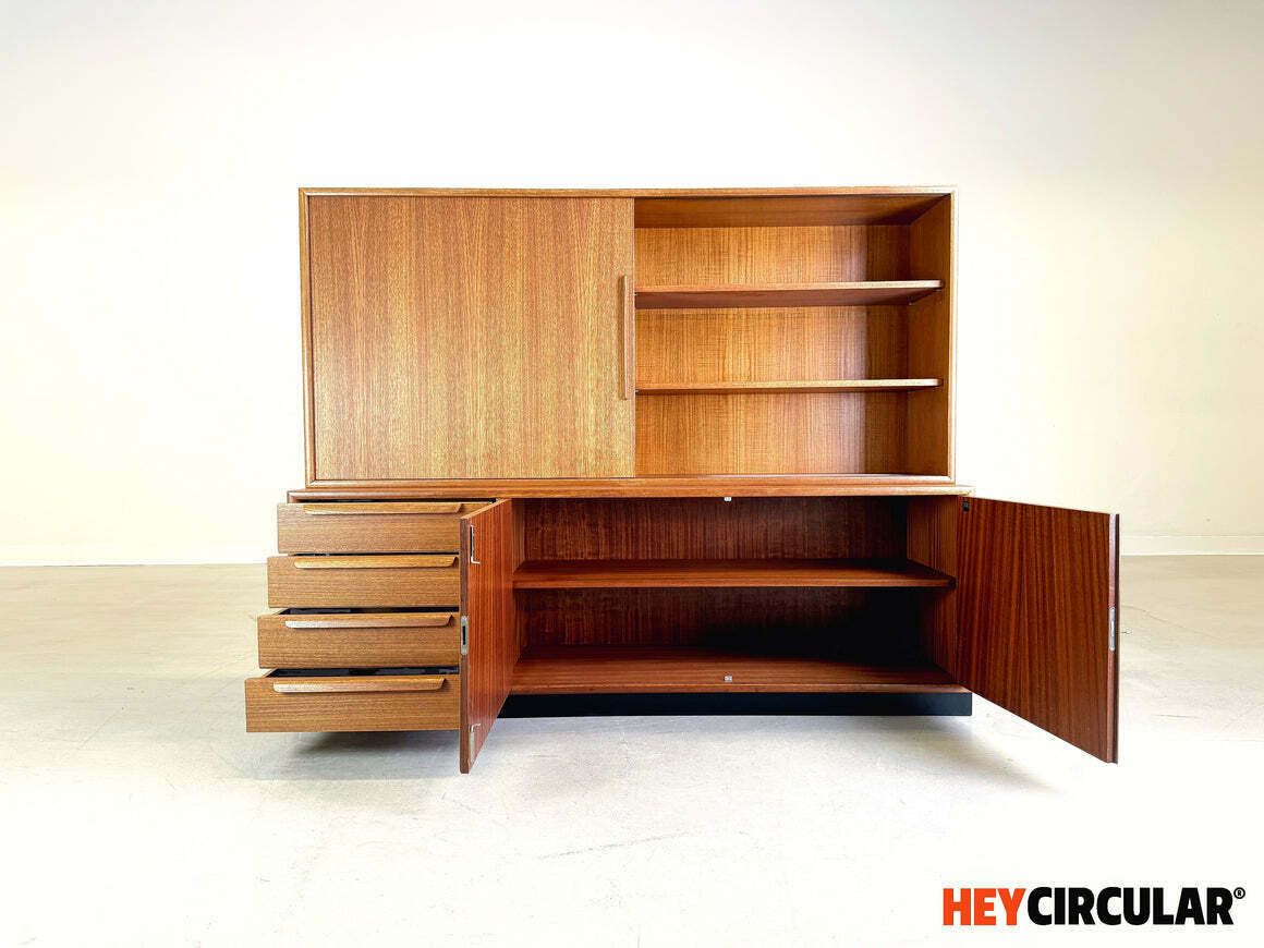 Mid Century Wk Furniture Teak Sideboard Cabinet Shelf Vintage photo 1850.0
