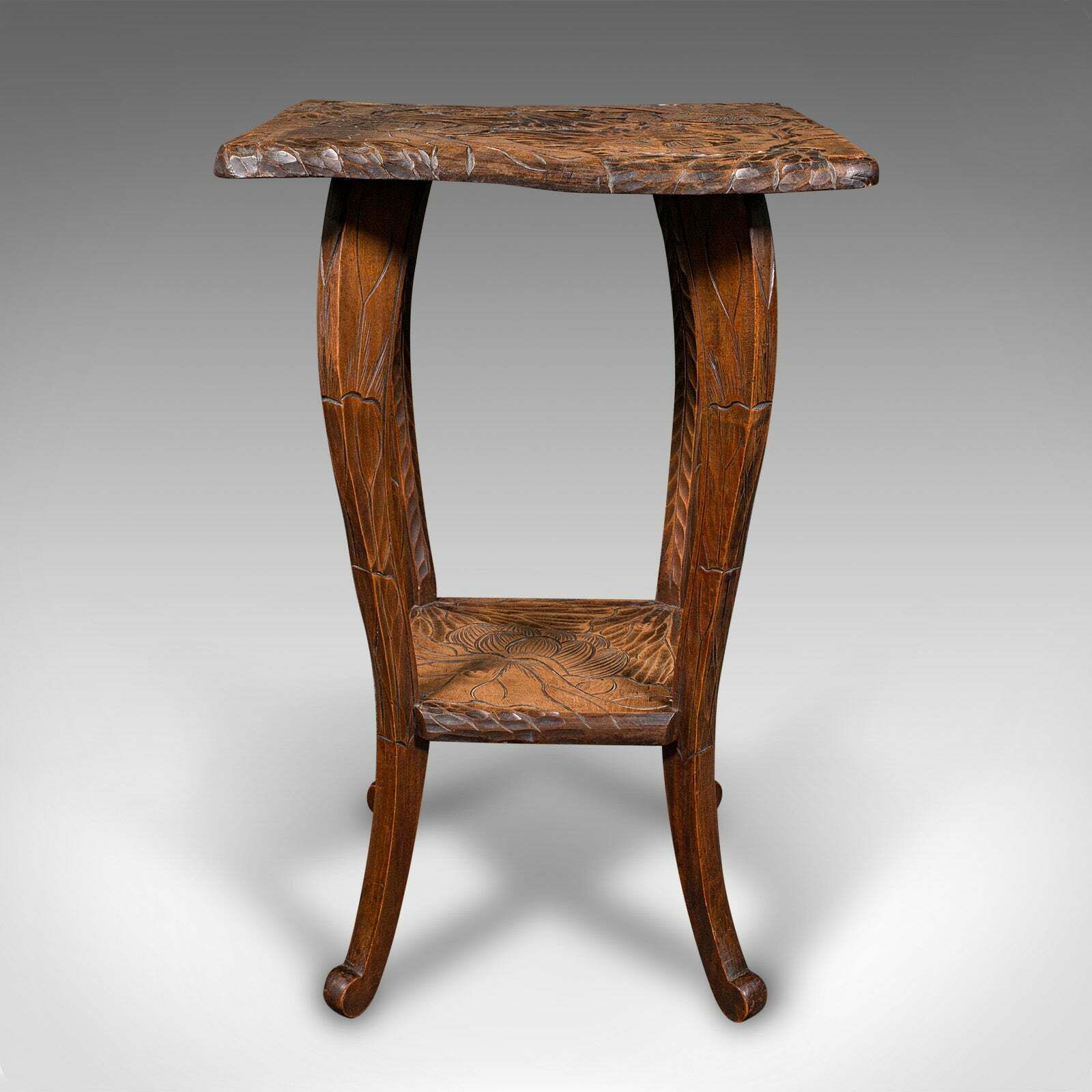 Antique Side Table, Japanese, Lamp, Jardiniere Stand, Arts & Crafts, Edwardian photo for sale