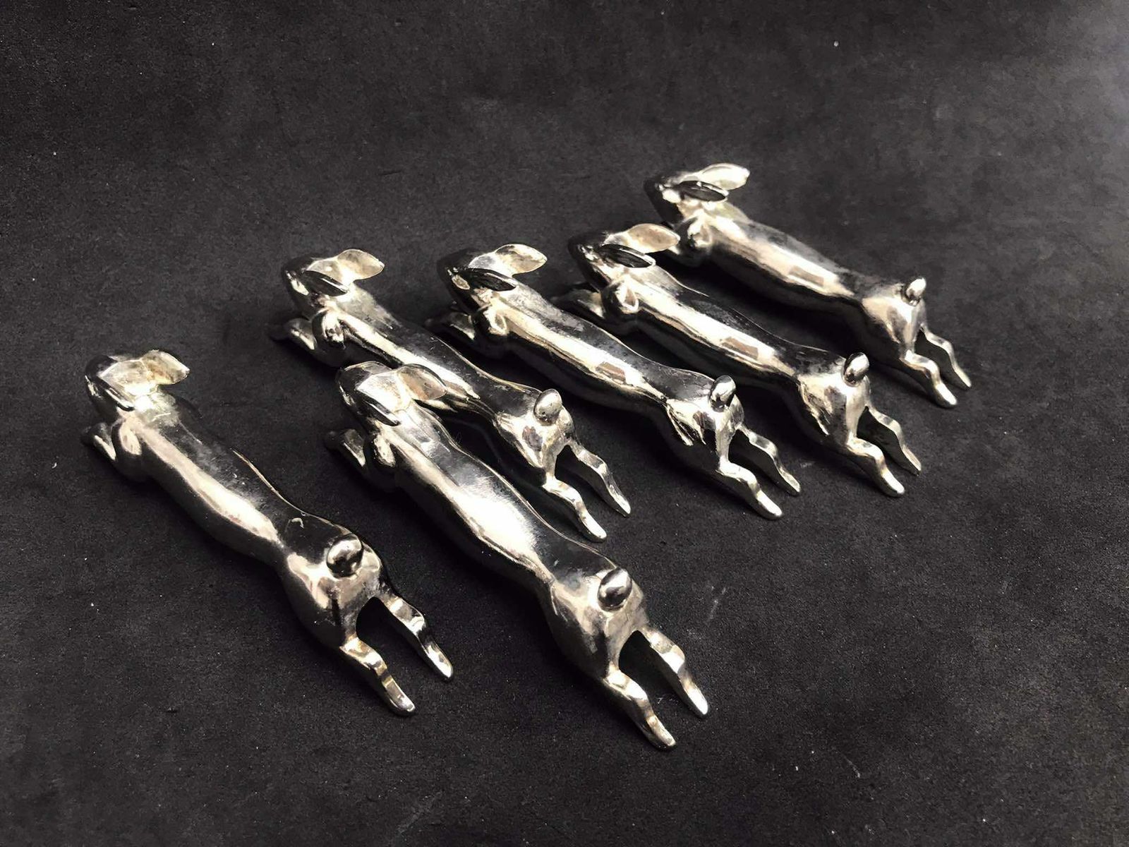 Knife Reste Knife Holders Rabbit Silver Plated Metal Set Of 6 Dinner Table Easter Decor Hunt Lovers Elegant Table Gift Animal Shaped photo 124.0