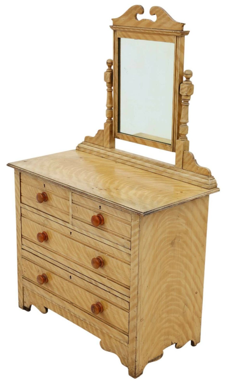 Antique Quality Scumble Glazed Dressing Chest Of Drawers/Table C.1900 photo furniture