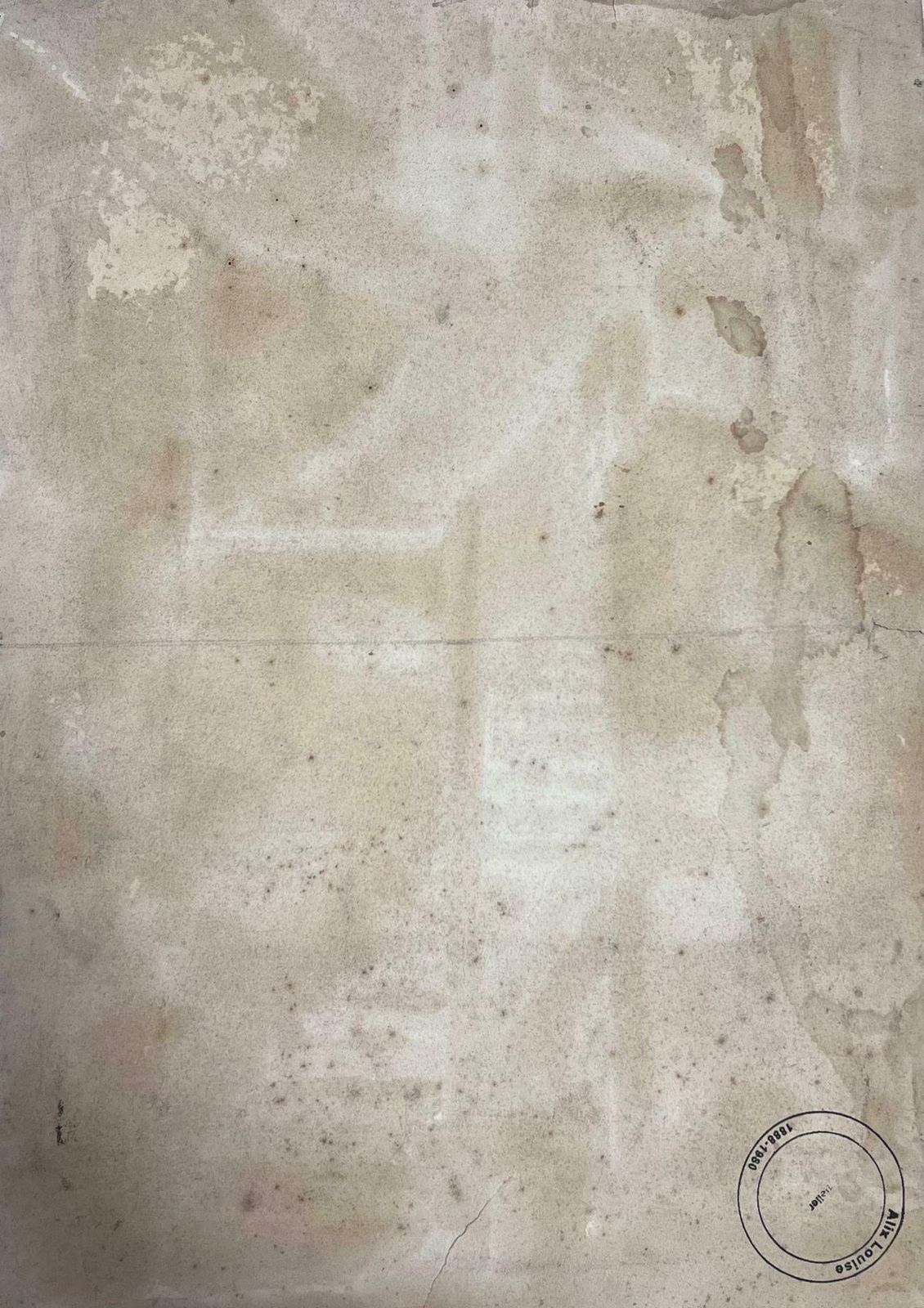 Louise Alix1930's French Impressionist Grey Stone Stair Way Gouache Painting 1930's photo 692.0