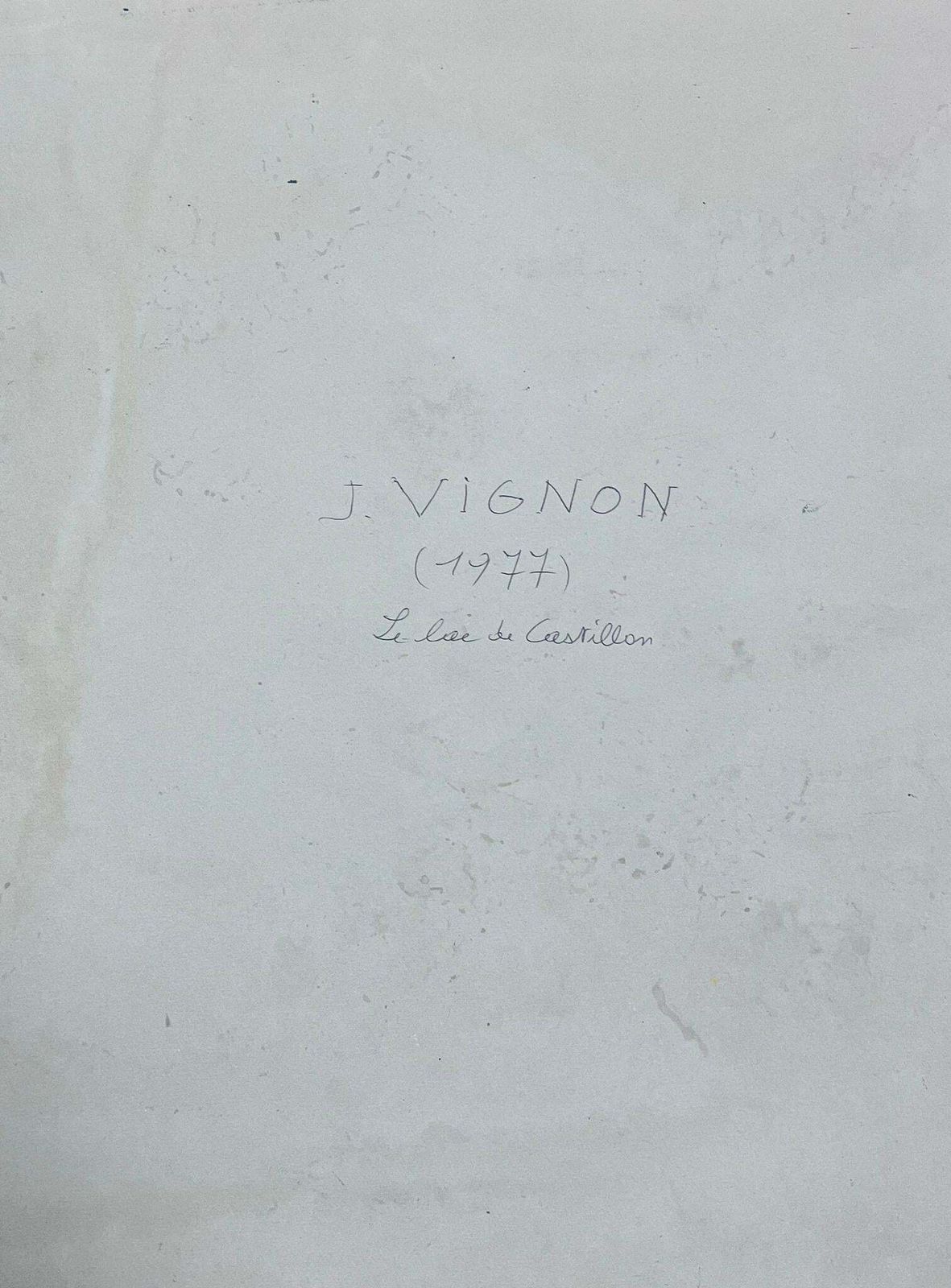 photo for sale Josine Vignonlarge 1970's French Impressionist Pastel The Lake Of Castillon Provence1977