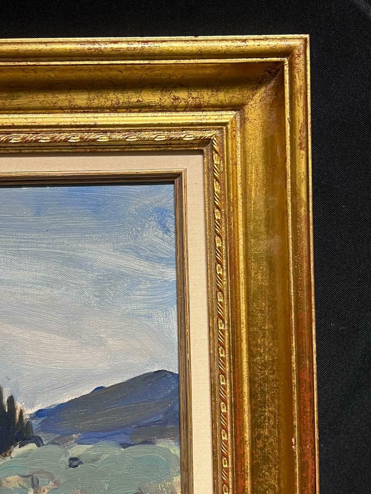 French Schoolmid 20th Century French Post Impressionist Signed Oil St. Remy De Provence House photo vinterior