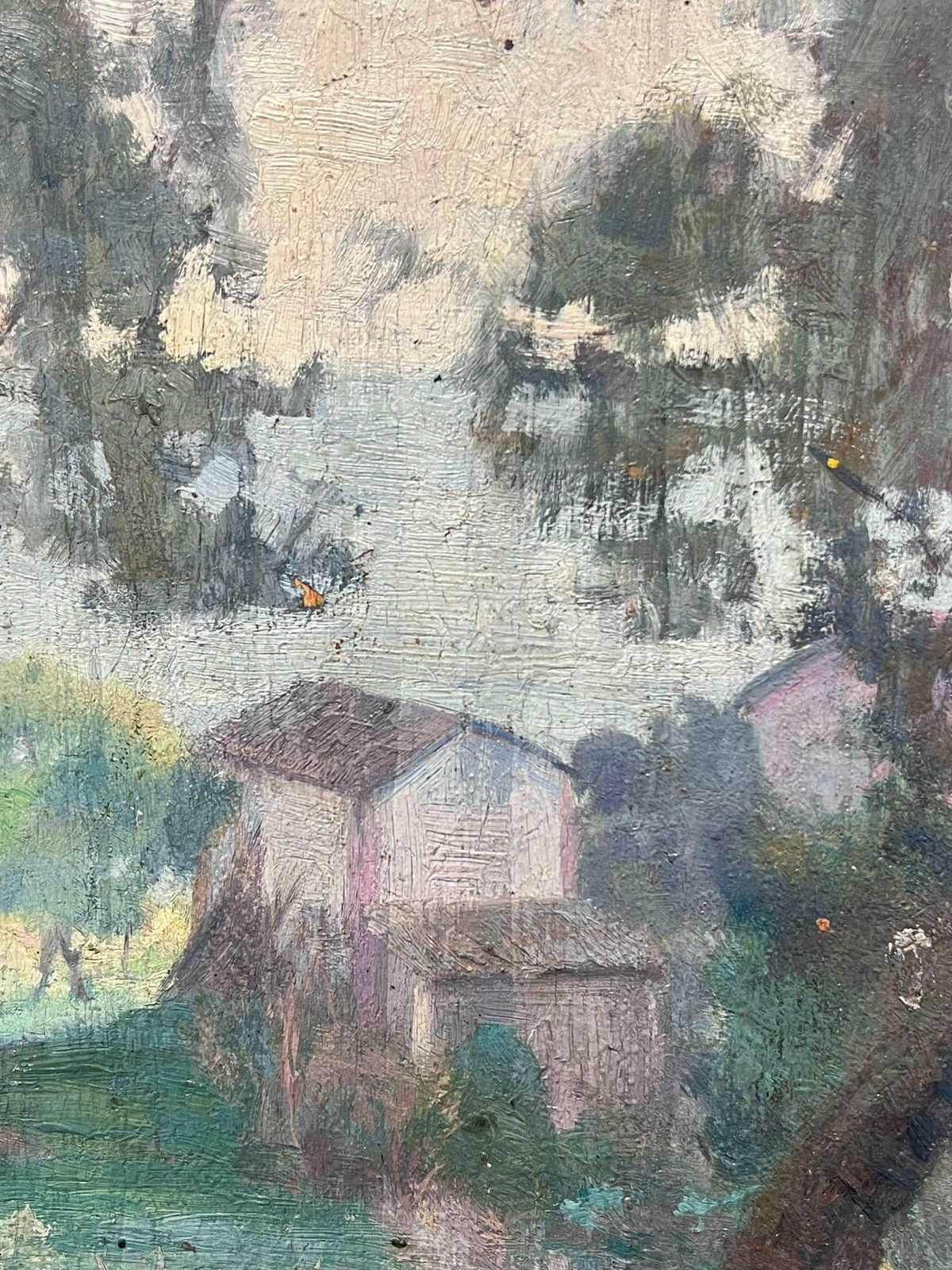 Charles Martin Sauvaigofine Antique French Impressionist Signed Oil Painting Overlooking The Sea photo 718.0