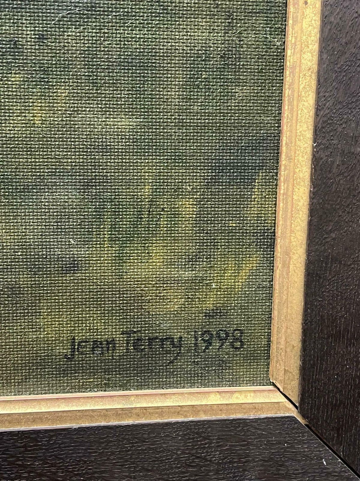 Jean Terryhuge British Sporting Oil Painting Hunting Hounds In Full Pursuit Over Fence1998 photo buy