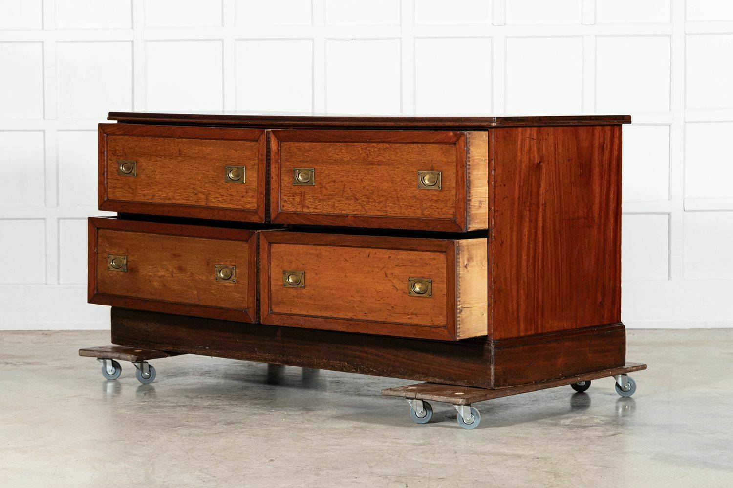 Large 19thc English Mahogany Haberdashery Counter Bank Drawers photo 4543.0