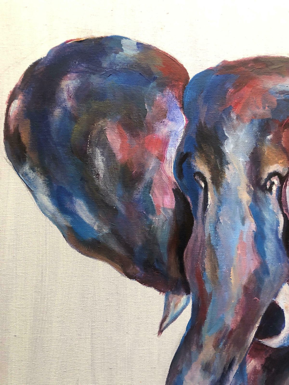 Minty Ramseycolourful Elephant Abstract Painting Modern British Artist2020 photo furniture