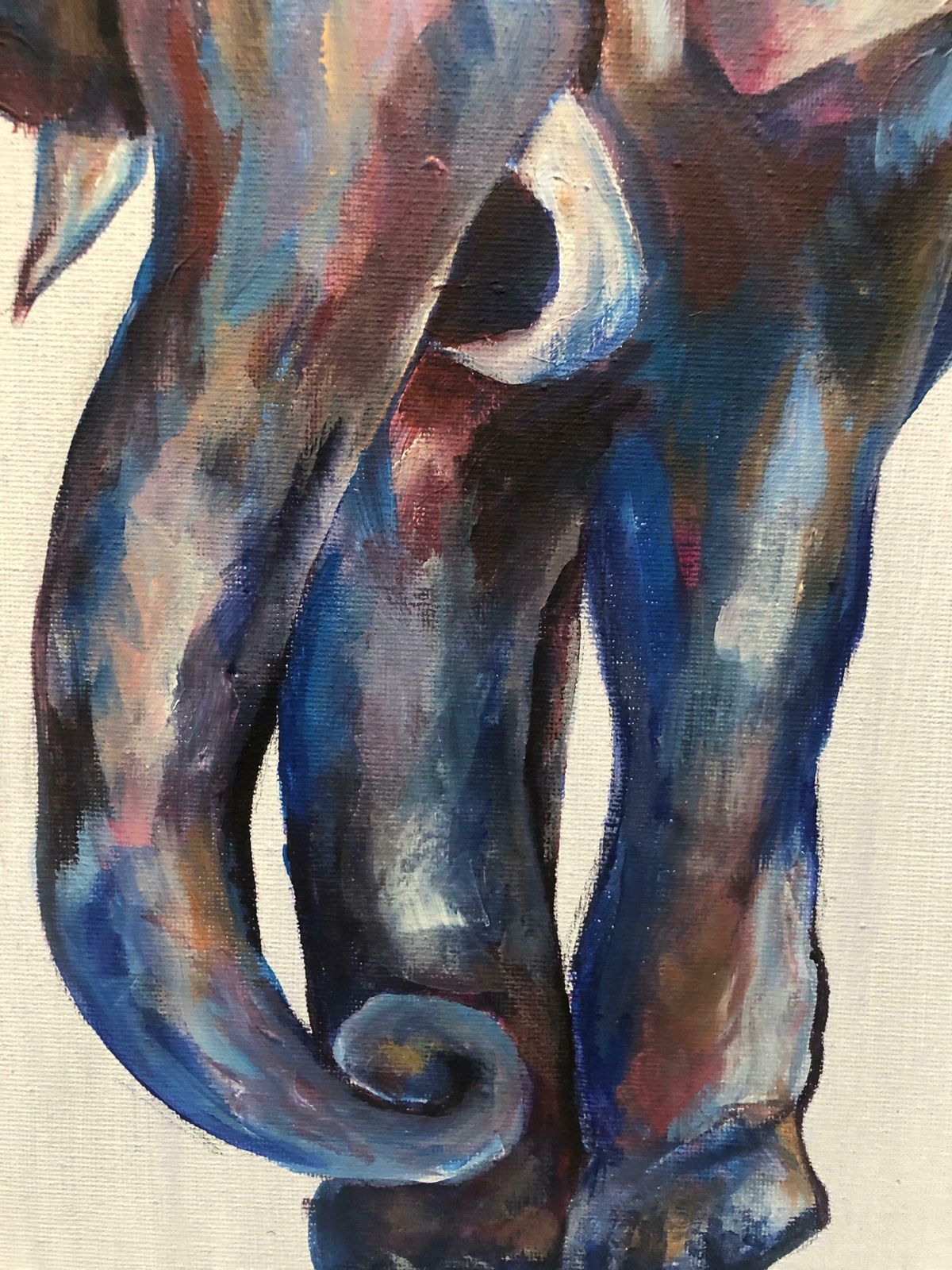 Minty Ramseycolourful Elephant Abstract Painting Modern British Artist2020 photo 743.0