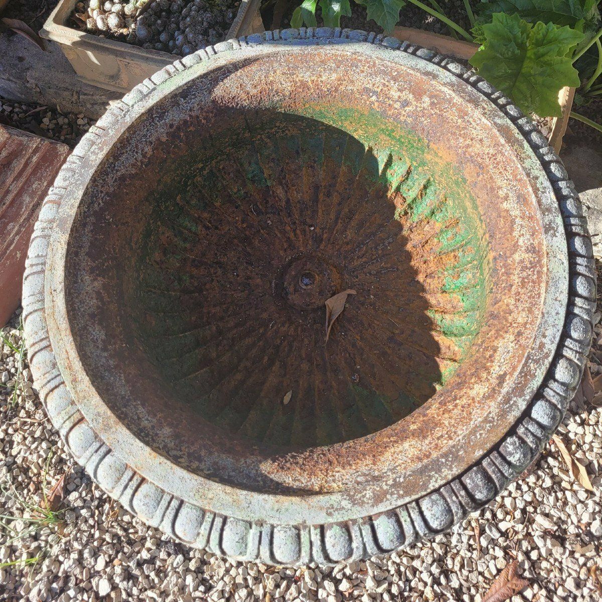 2 Cast Iron Garden Vases On Base, 19th Century photo furniture
