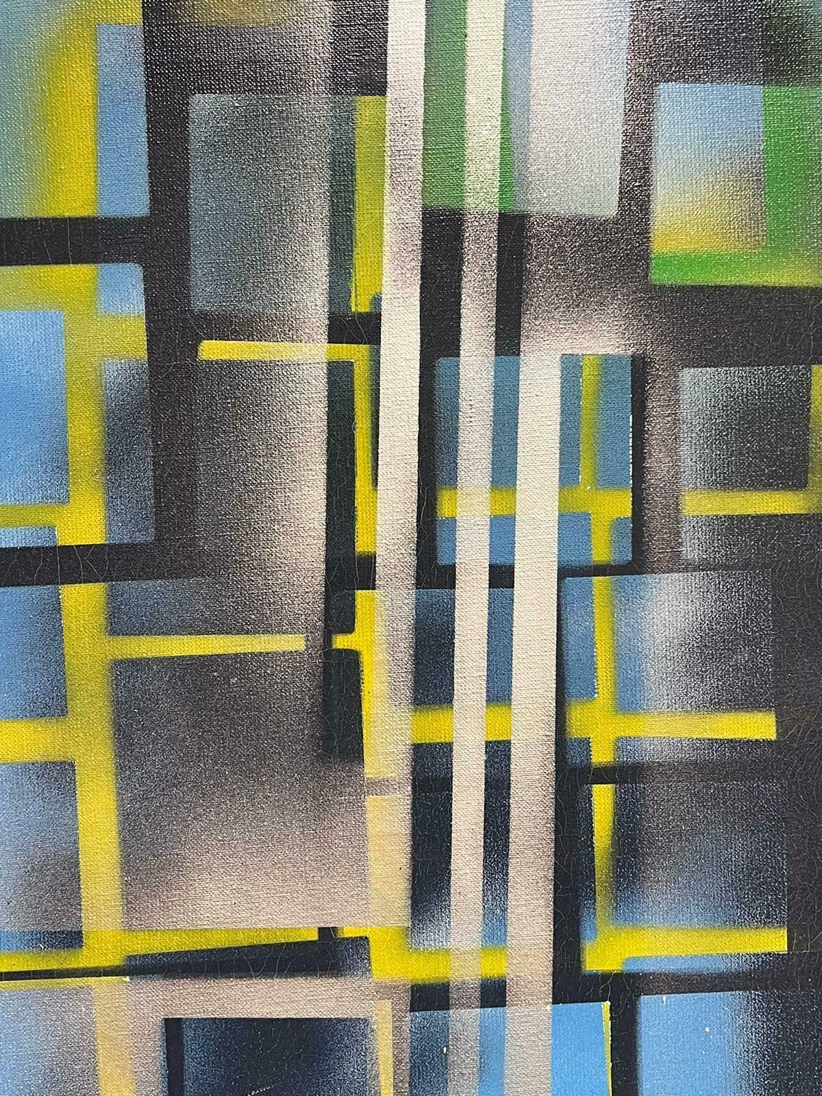 Michel Seguinlarge French Abstract Expressionist Painting Contemporary Blue & Yellow And Grey photo 873.0