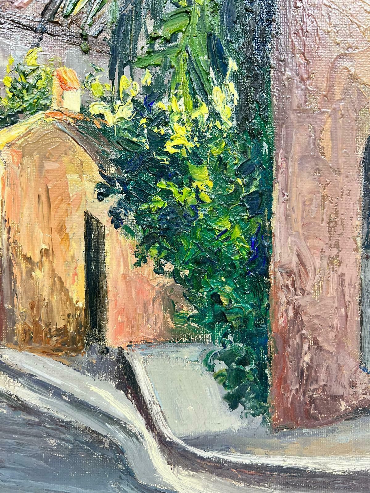 Josine Vignoncagnes Sur Mer French Exotic Town Post Impressionist Signed Thick Oil Impasto1960's photo buy