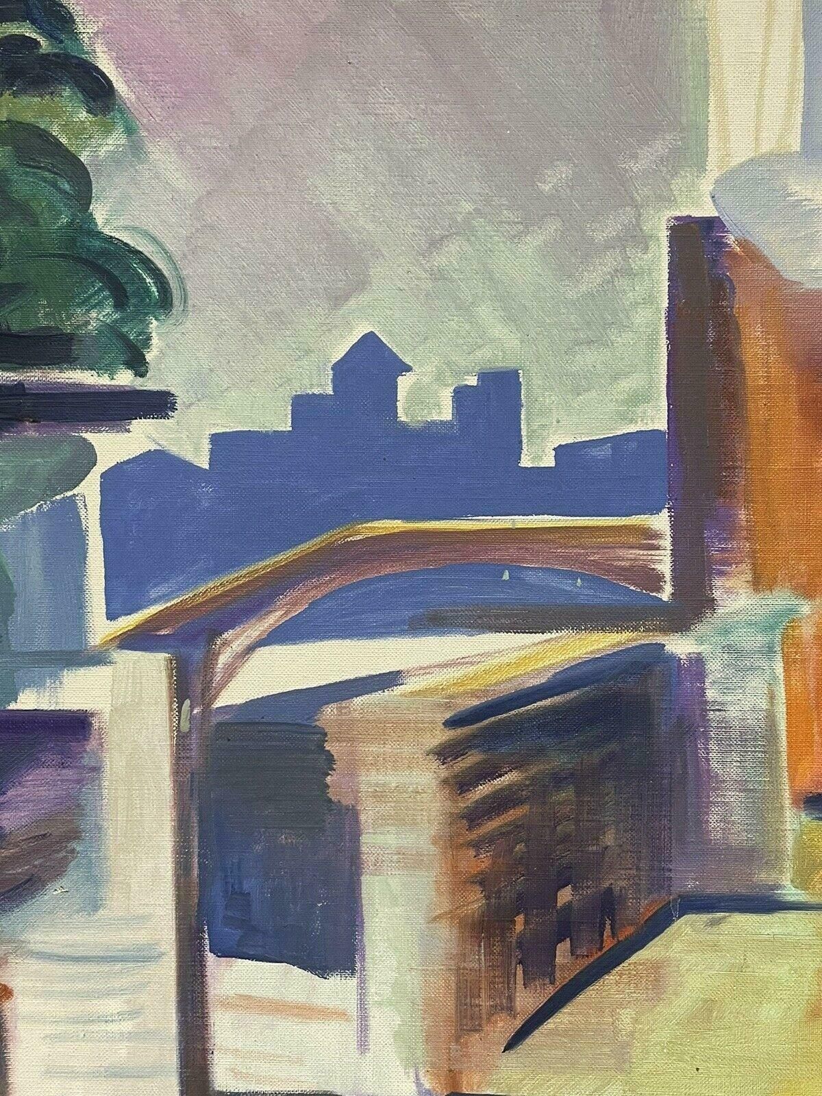 Ray Heudebertraymond Heudebert (1894 1991) French Fauvist Oil   Town Landscape View photo Art