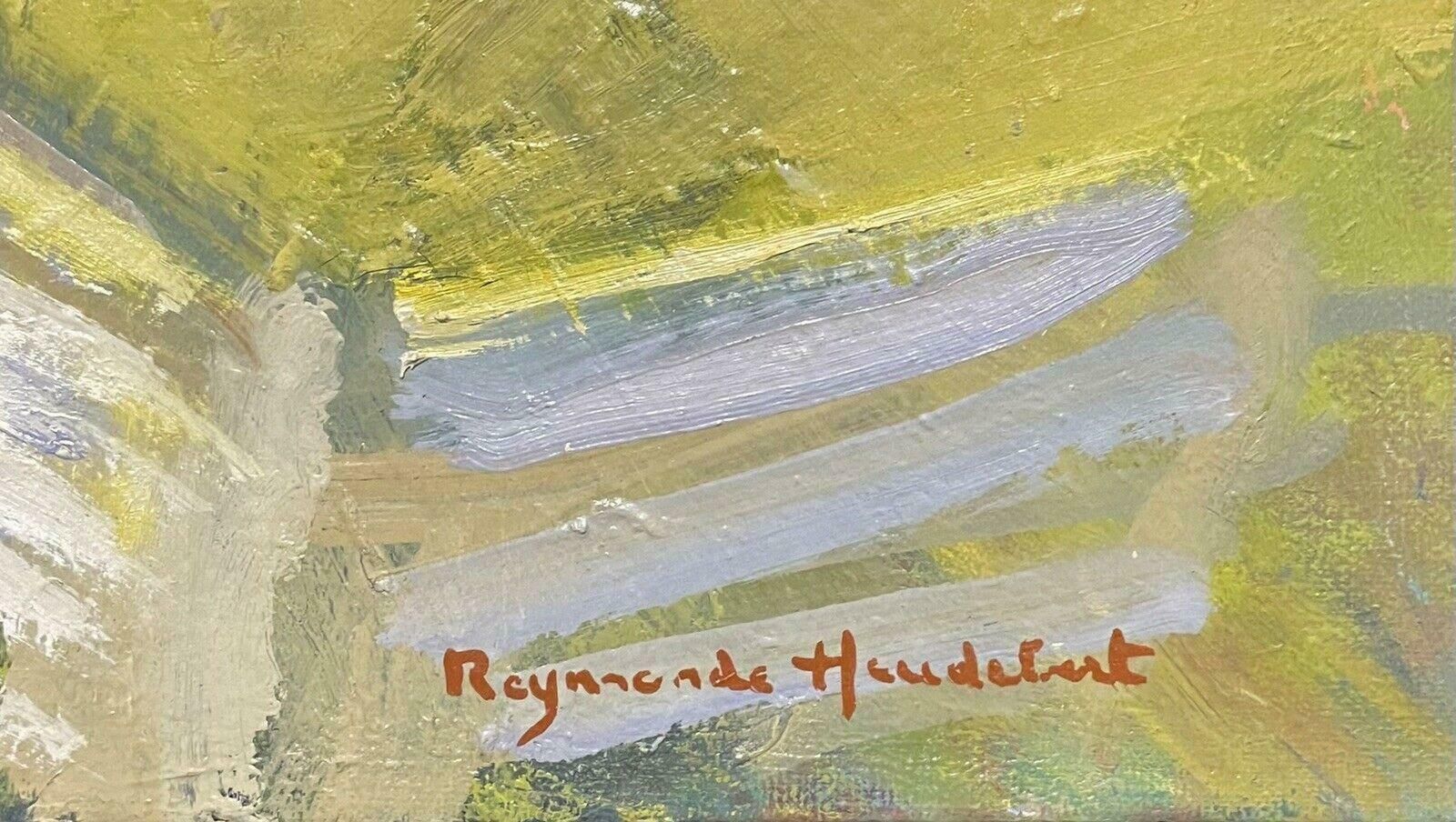 Ray Heudebertray Heudebert (1894 1991) Signed French Post Impressionist Oil   Family Group photo 918.0