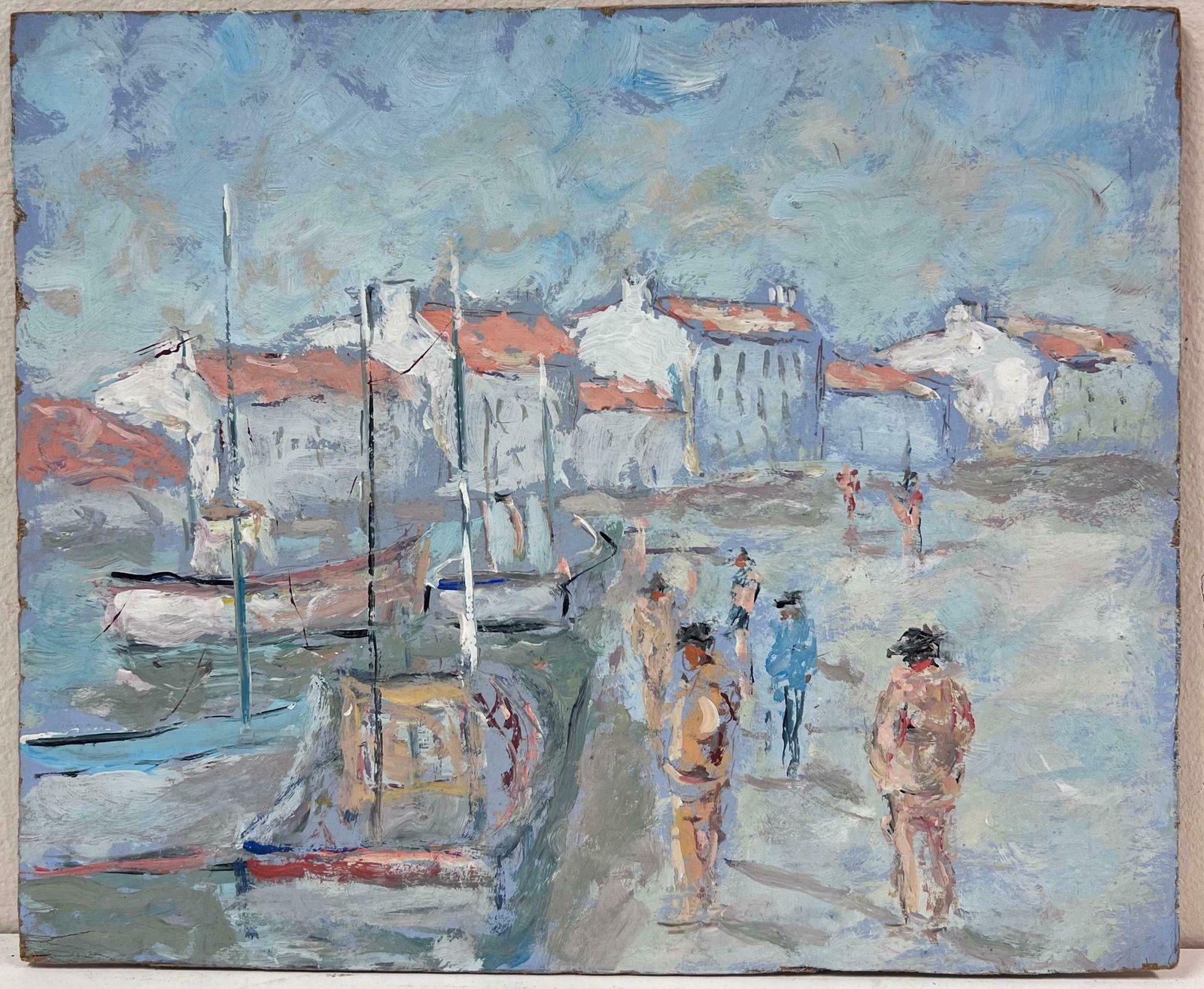Fanch Leltwin Lighthouses Standing Tall Over A Calm Blue Seascape With Boats At Anchor20th Century photo furniture