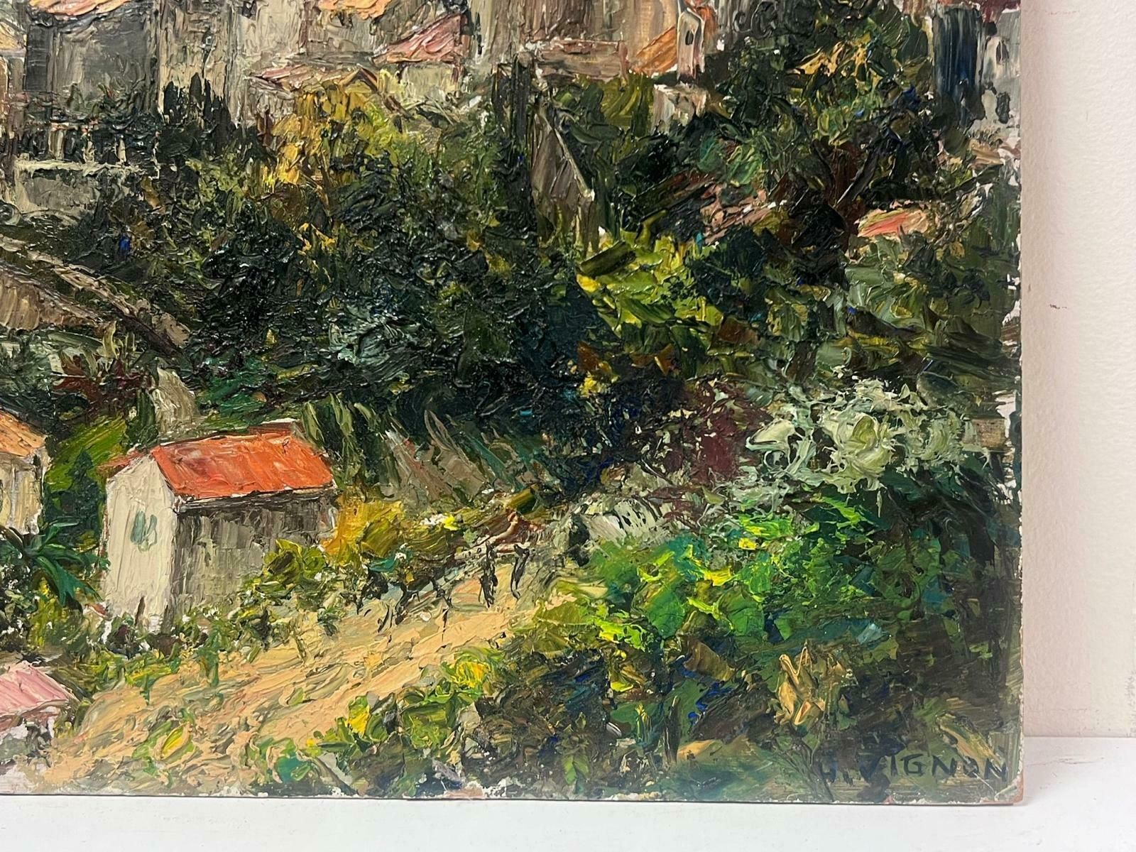 Josine Vignon1950s French Post Impressionist Oil Painting Cagnes Sur Mer South Of France1950s photo Art