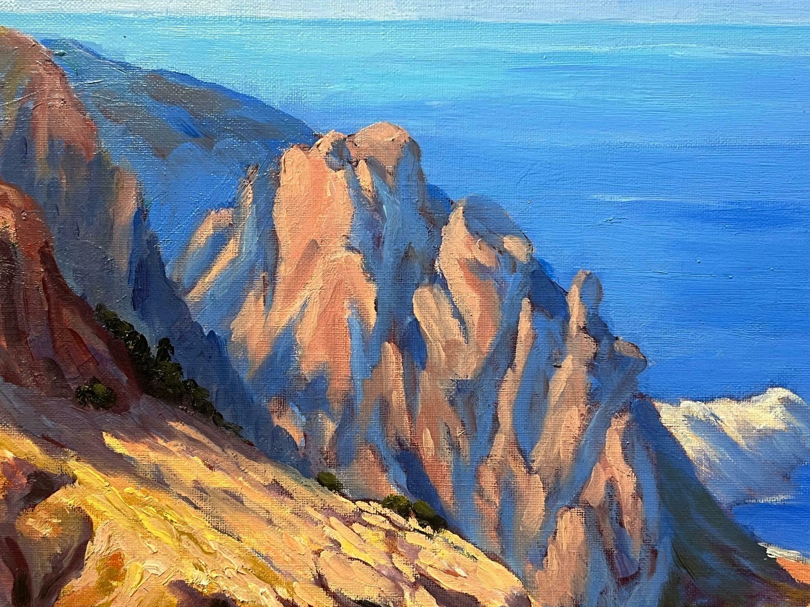 Georges Bordonovelarge French Post Impressionist Oil Painting Dramatic Rocky Coastline Seascape photo 975.0
