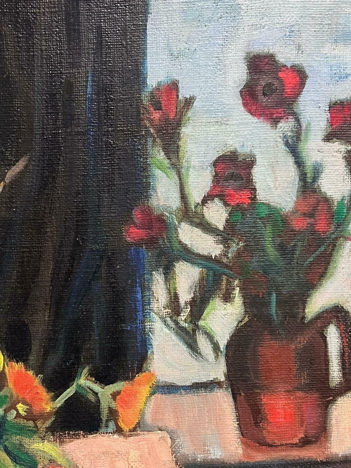 French 1930'slarge French Post Impressionist 1930's Oil Still Life Artists Studio Interior1930's photo Art