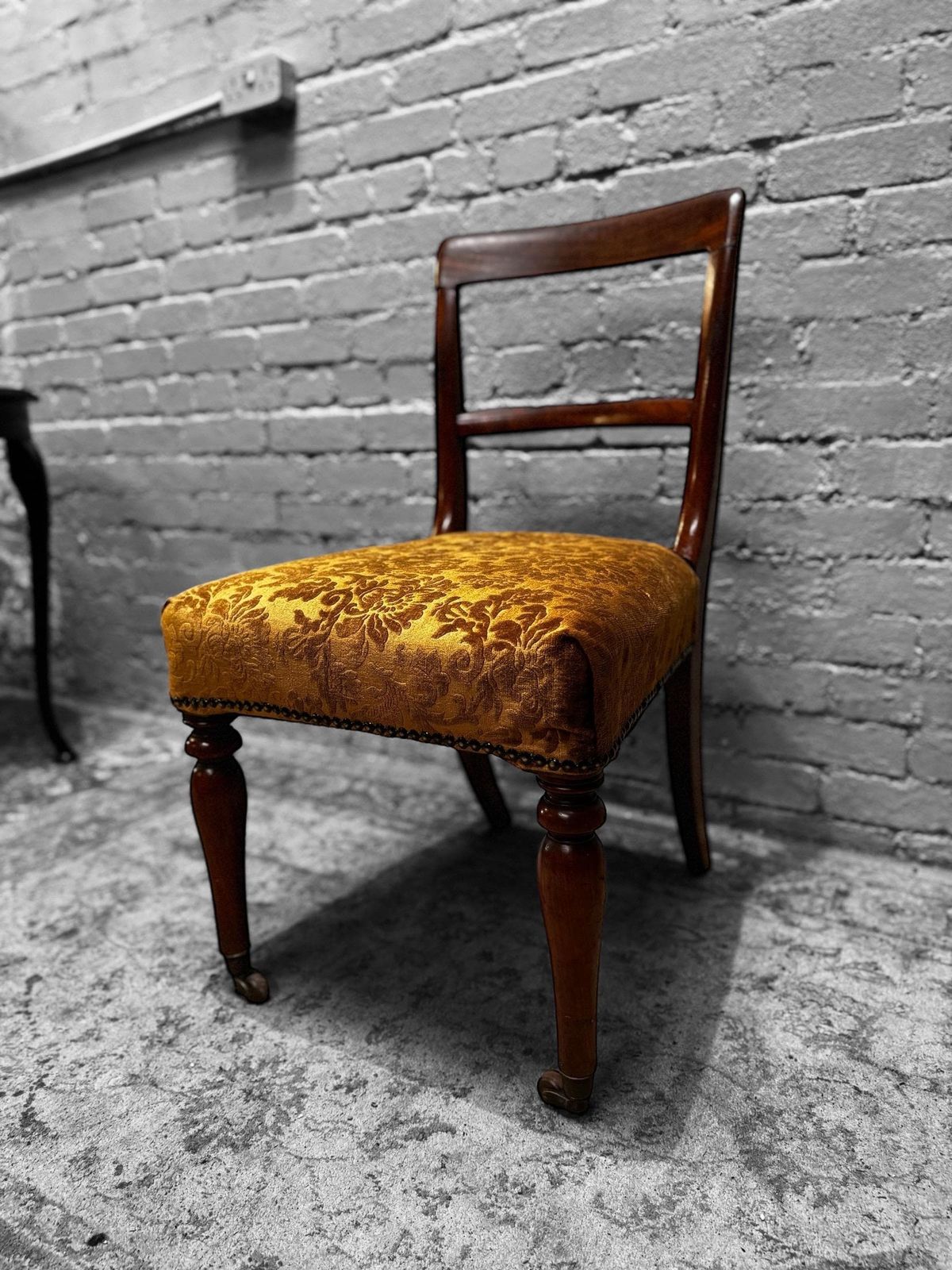 Antique Victorian Bedroom Chair / New Upholstery / C1860 photo 170.0