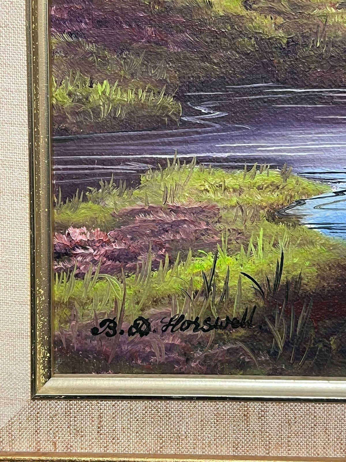 Brian Horsewellfine Scottish Highland River Landscape Atmospheric Sky Original British Oil photo Art