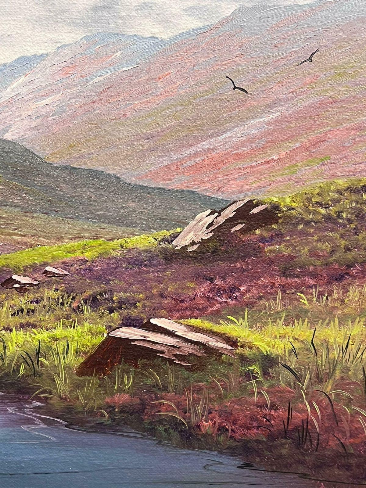 Brian Horsewellfine Scottish Highland River Landscape Atmospheric Sky Original British Oil photo buy