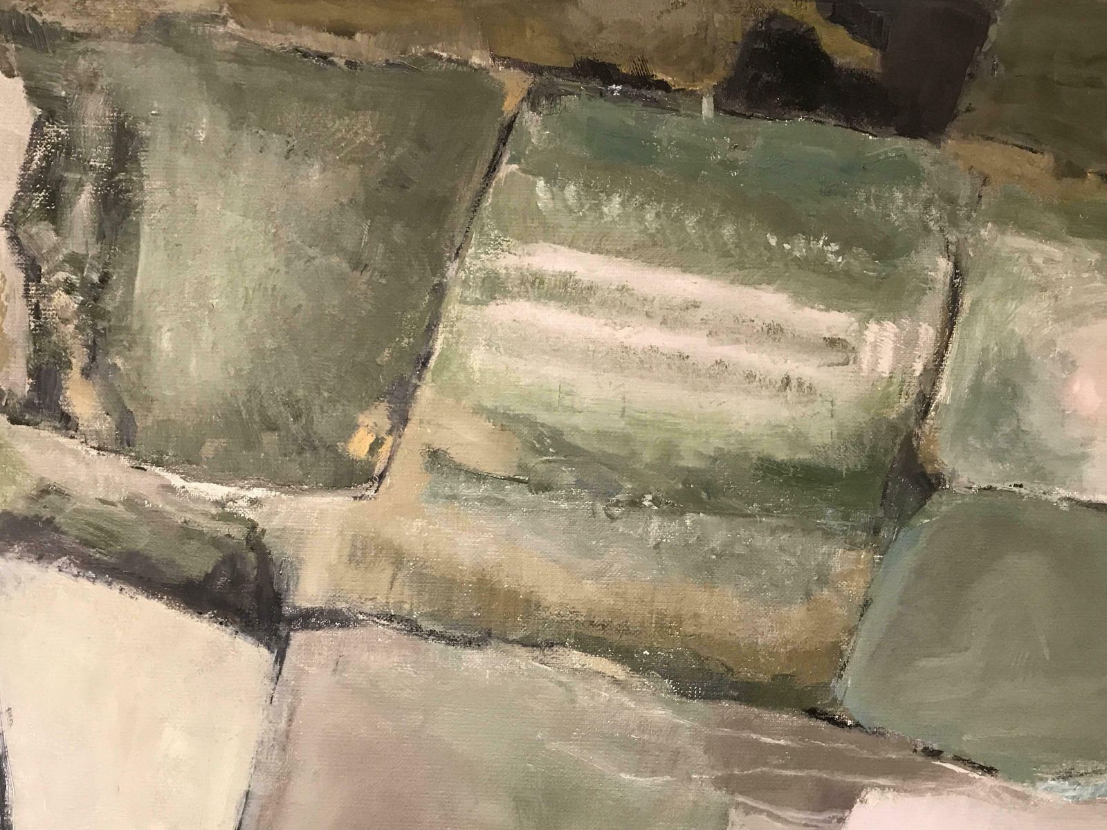 Yvette Dubois Habasquelarge French Abstract Oil Paintingc.2011 photo furniture