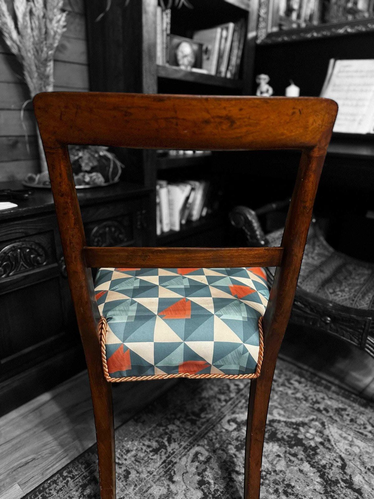 Antique Victorian Bedroom Chair C1860 / New Upholstery photo furniture