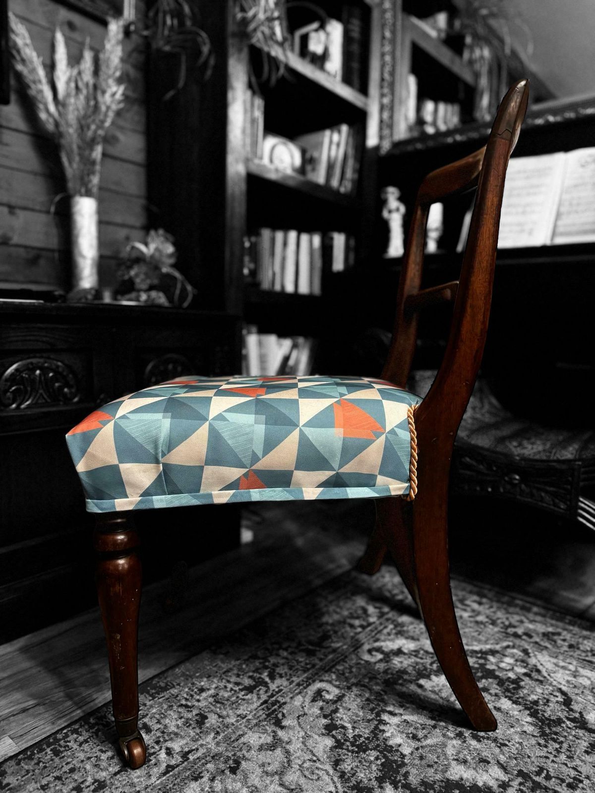 Antique Victorian Bedroom Chair C1860 / New Upholstery photo buy