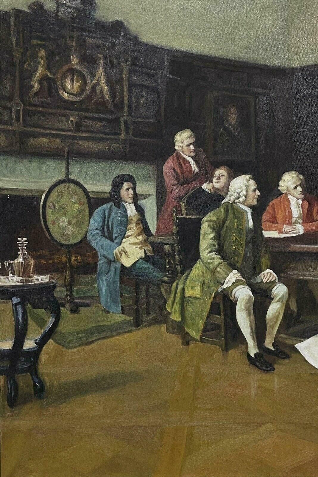 Unknownthe Explorers Meeting Classical Sea Faring Adventurers With Ship & Charts, Oil photo for sale