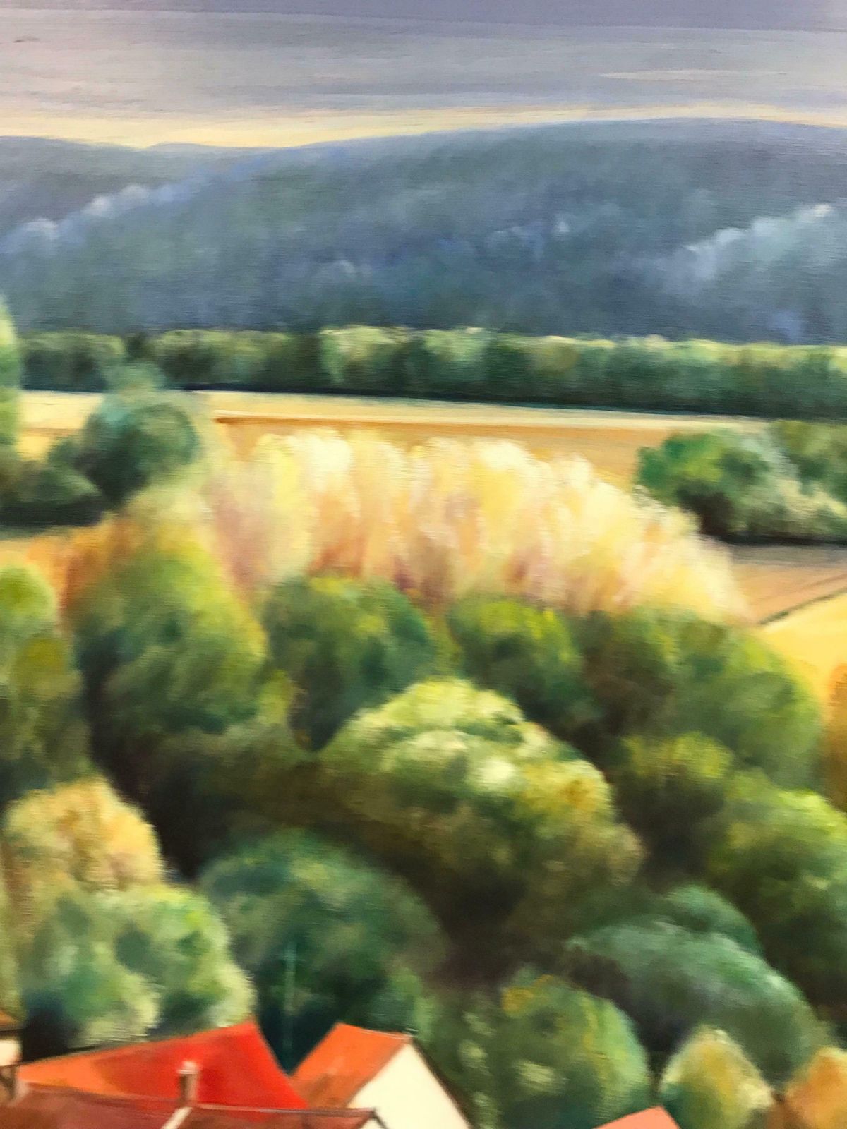 French Schoollarge French Contemporary Oil Painting Monet's Giverny Landscape, Signed Titled photo vinterior