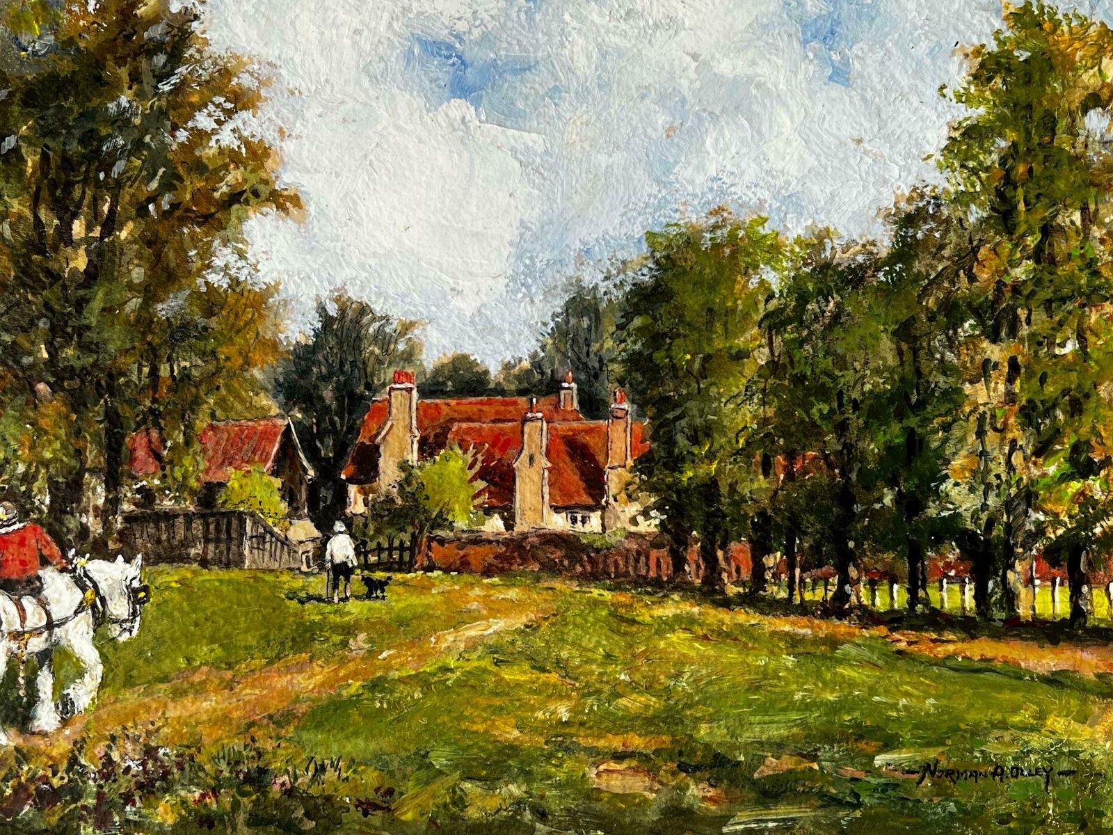 Norman A Olleyan Warm October Day At The British Manor Farm photo furniture