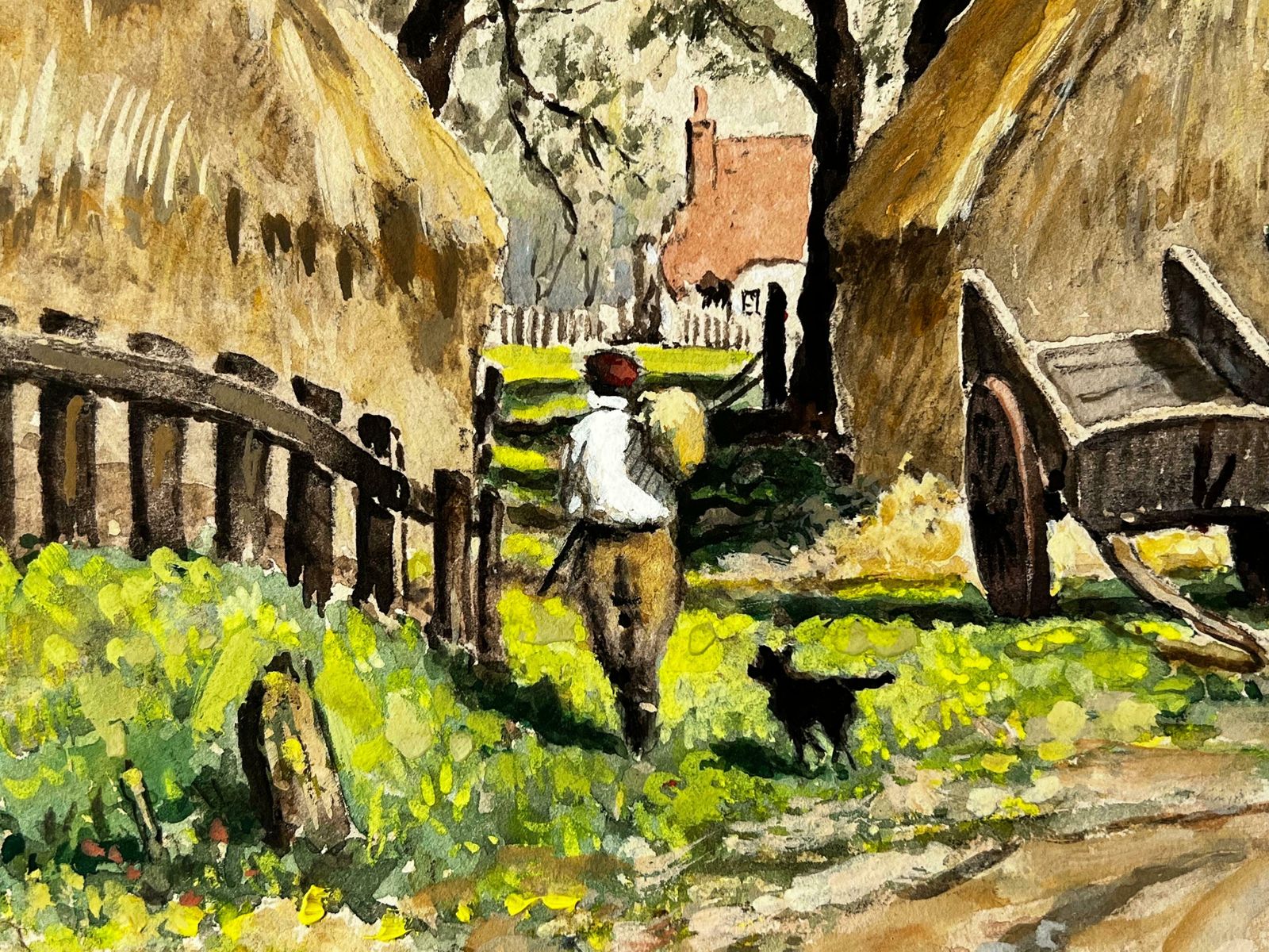 Norman A Olleysummertime Landscape, Gathering Hay From The Hay Stacks Mannor Farm , Surrey photo Art