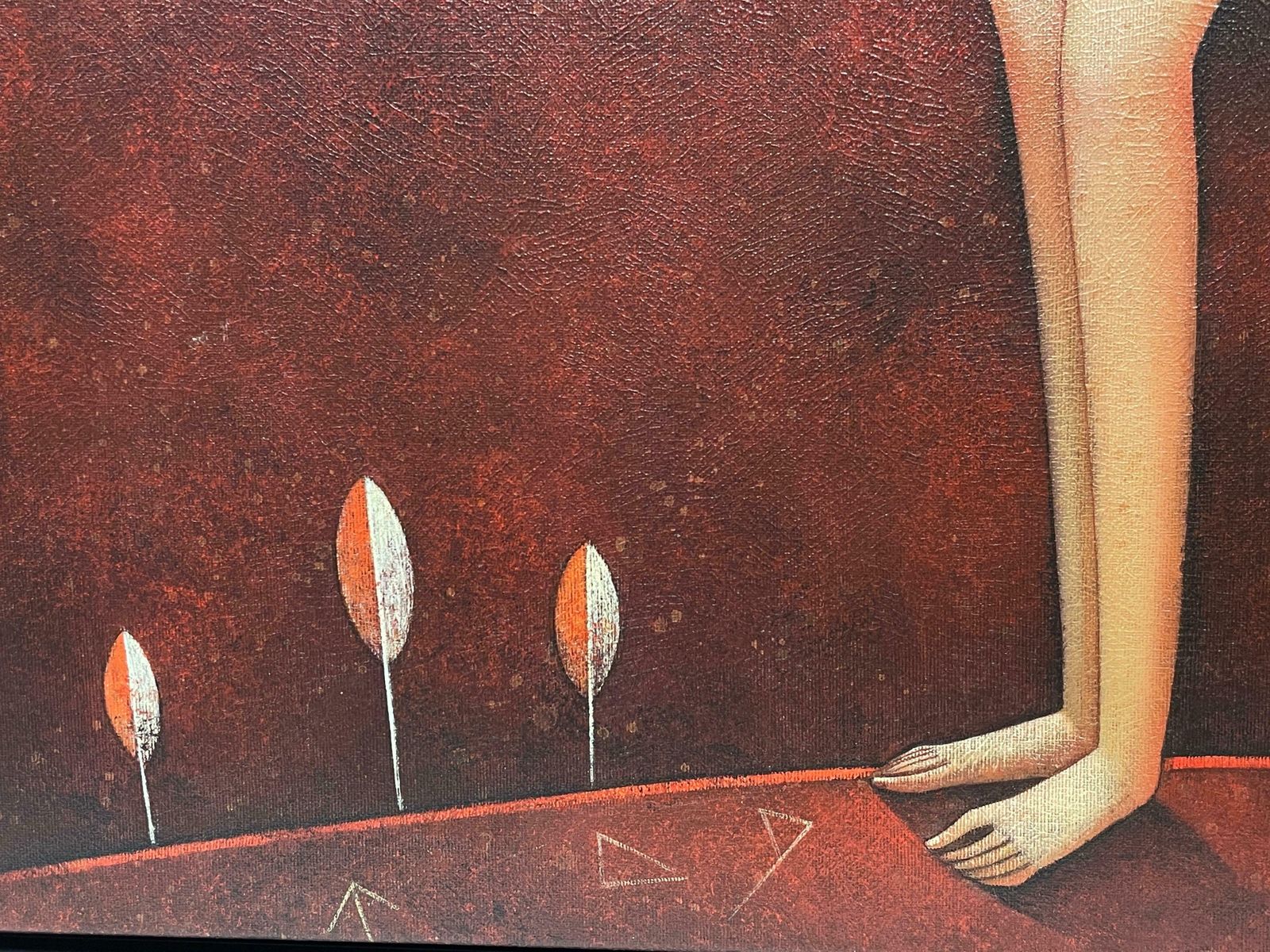 Guerrierepair French Surrealist Nude Man & Woman Portraits Archery Bow & Arrow Signed1998 photo vinterior