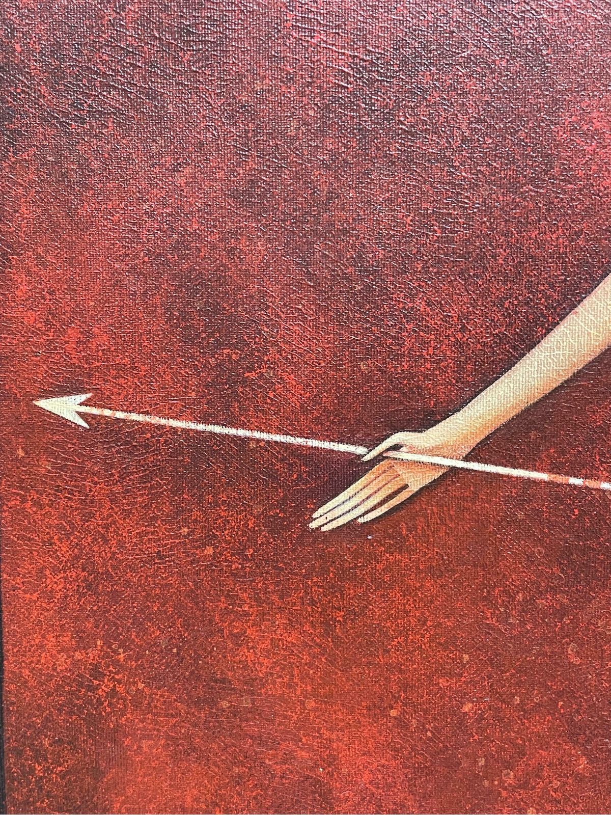 Art Guerrierepair French Surrealist Nude Man & Woman Portraits Archery Bow & Arrow Signed1998 photo