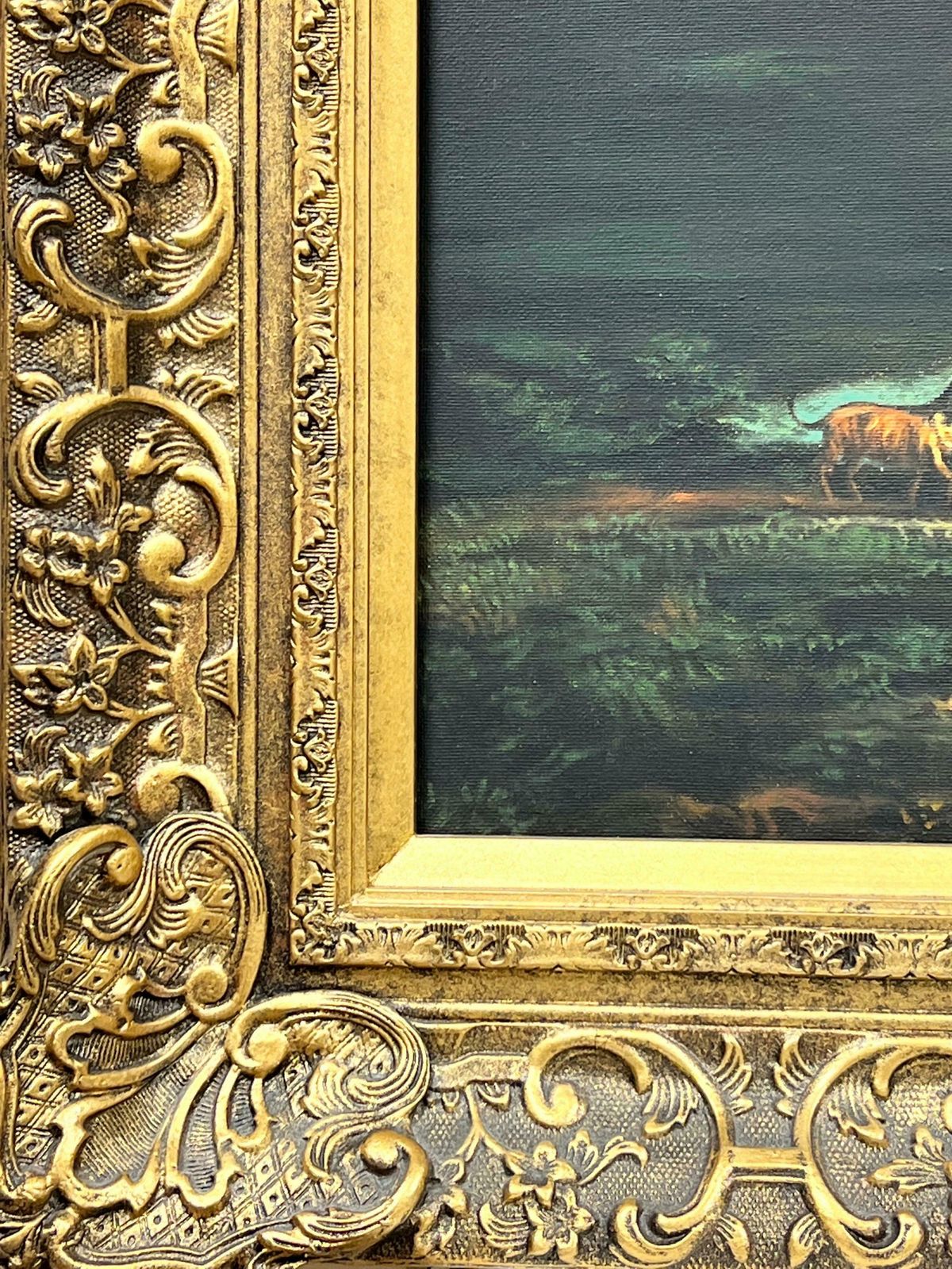 Continental Schoollarge Classical Oil Painting Figures Animals In Arcadiane Landscape, Framed20th Century photo vintage