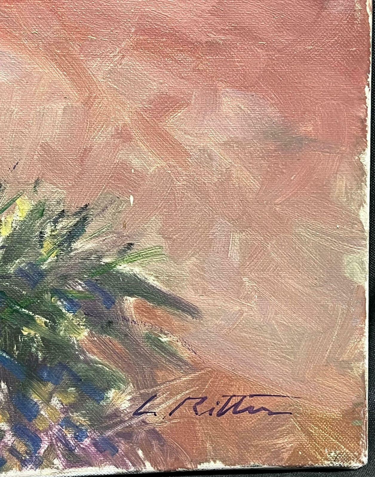Laszlo Ritterthe Negresco Note Nice Promenade Des Anglais Large Impressionist Oil Painting1950's photo buy