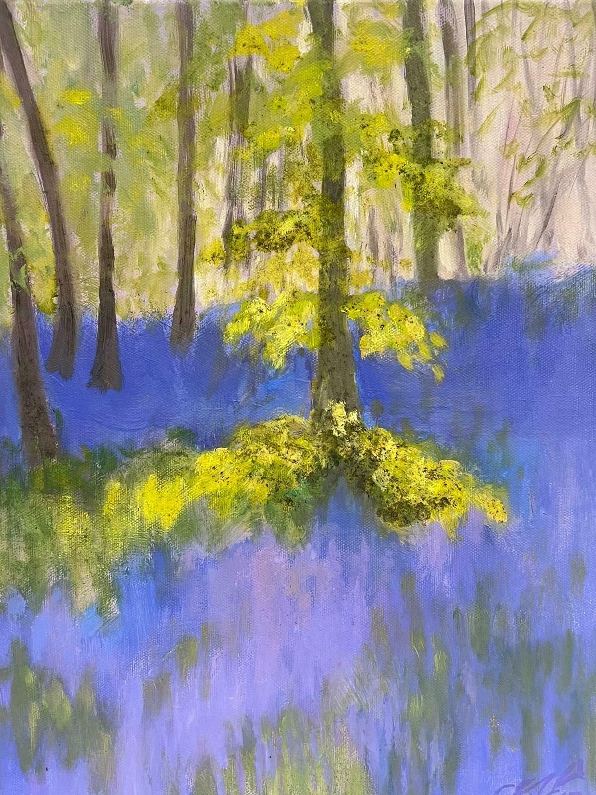 Geza Somerset Paddonthe Bluebell Wood Contemporary British Modernist Oil Painting2017 photo for sale