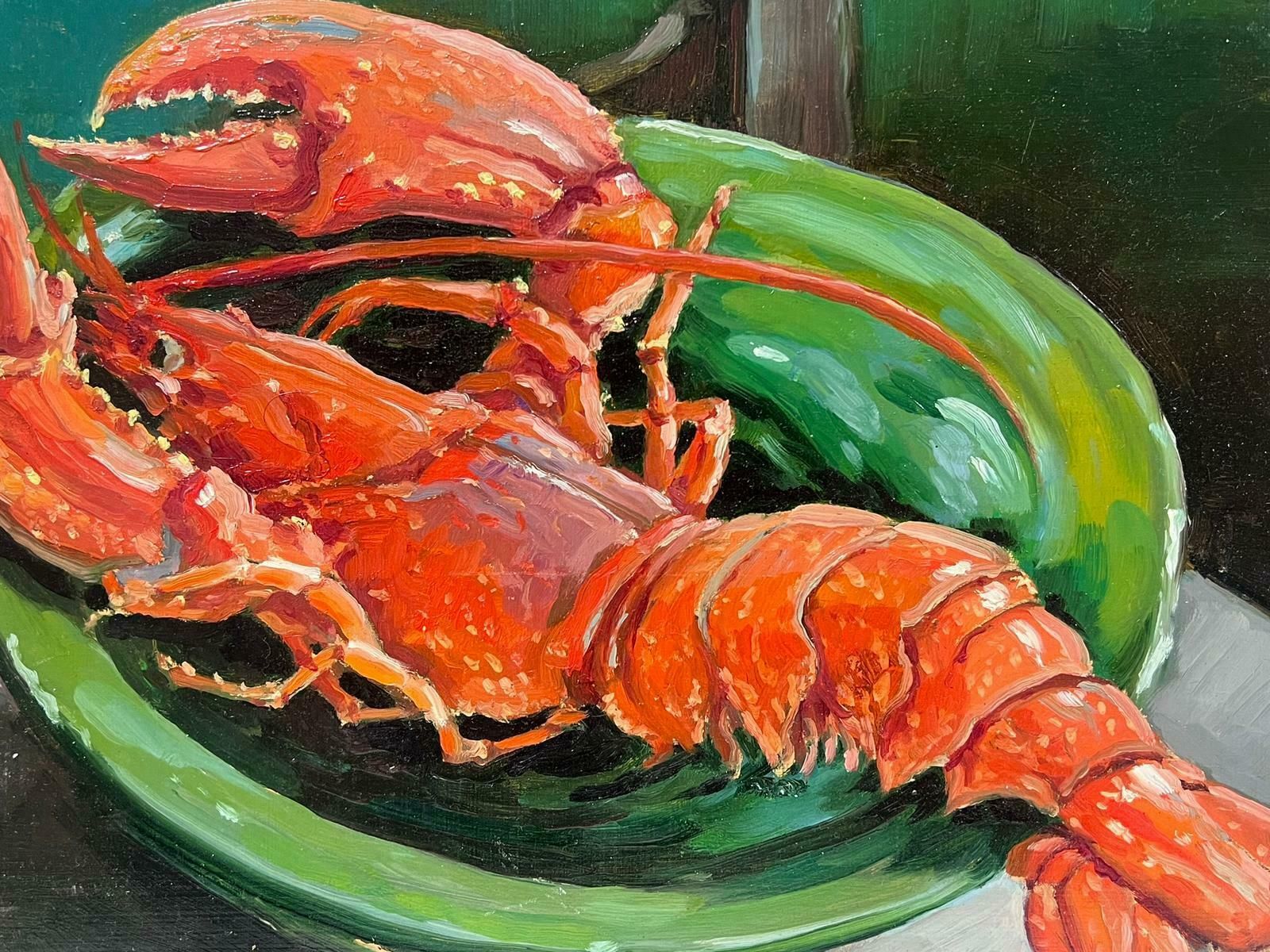 Georges Bordonovecontemporary French Impressionist Oil The Red Lobster On The Kitchen Table photo 749.0