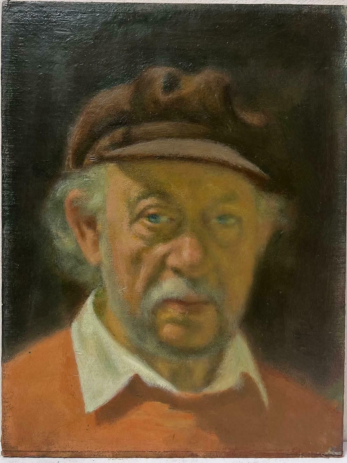 Jacob Markielself Portrait Of The Artist 20th Century Portrait Of Man In Fishermans Hat, Oil photo furniture