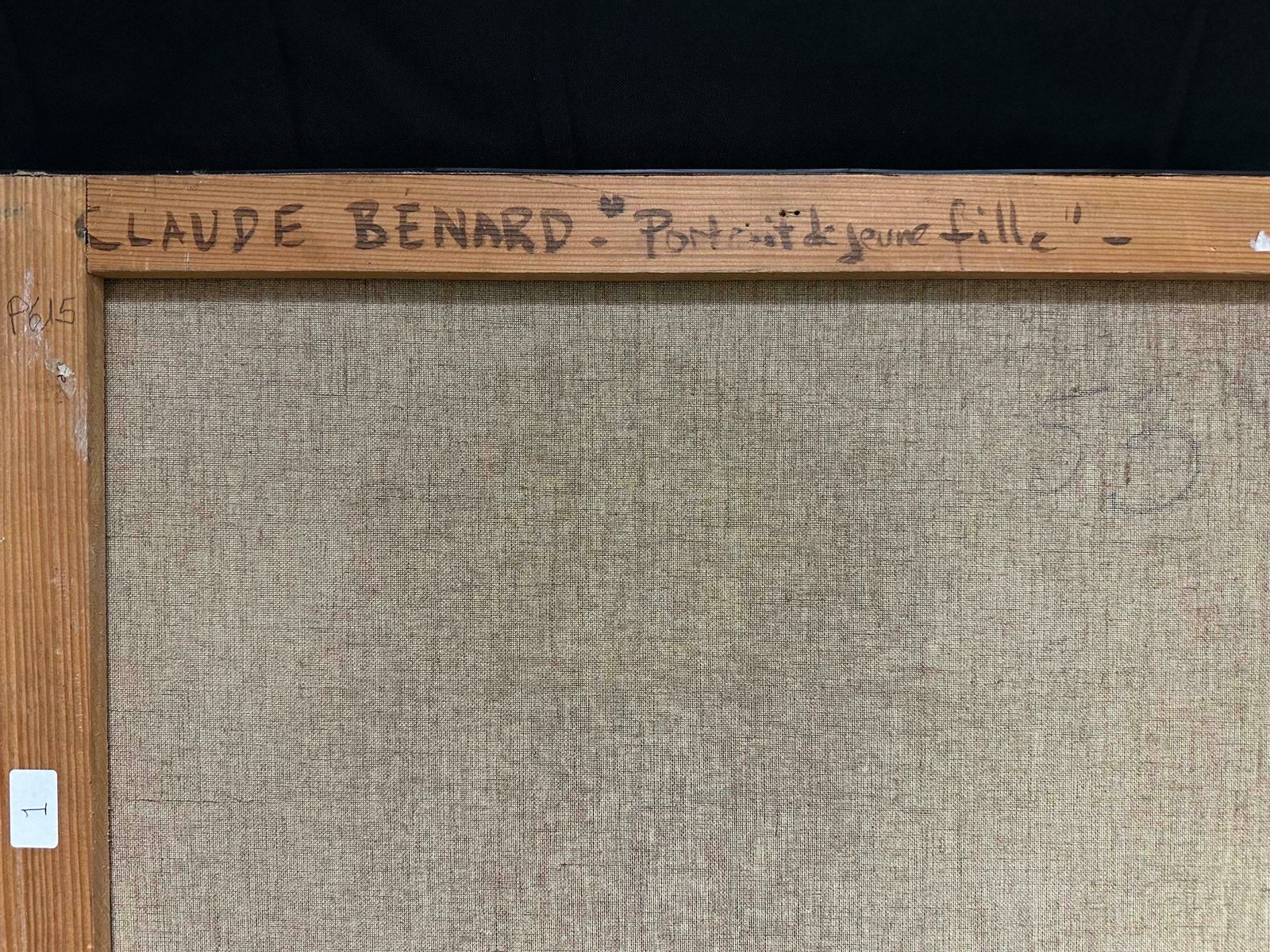 photo furniture Claude Benardlarge 20th Century French Signed Oil Painting Portrait Of Lady In Grey Dress1960