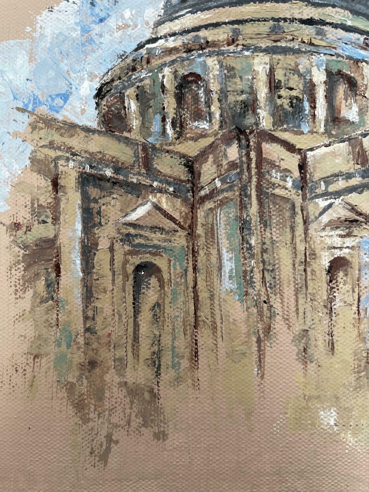 Minty Ramseyst Pauls Cathedral London Skyline Painting Contemporary British Artist 2024 photo vintage